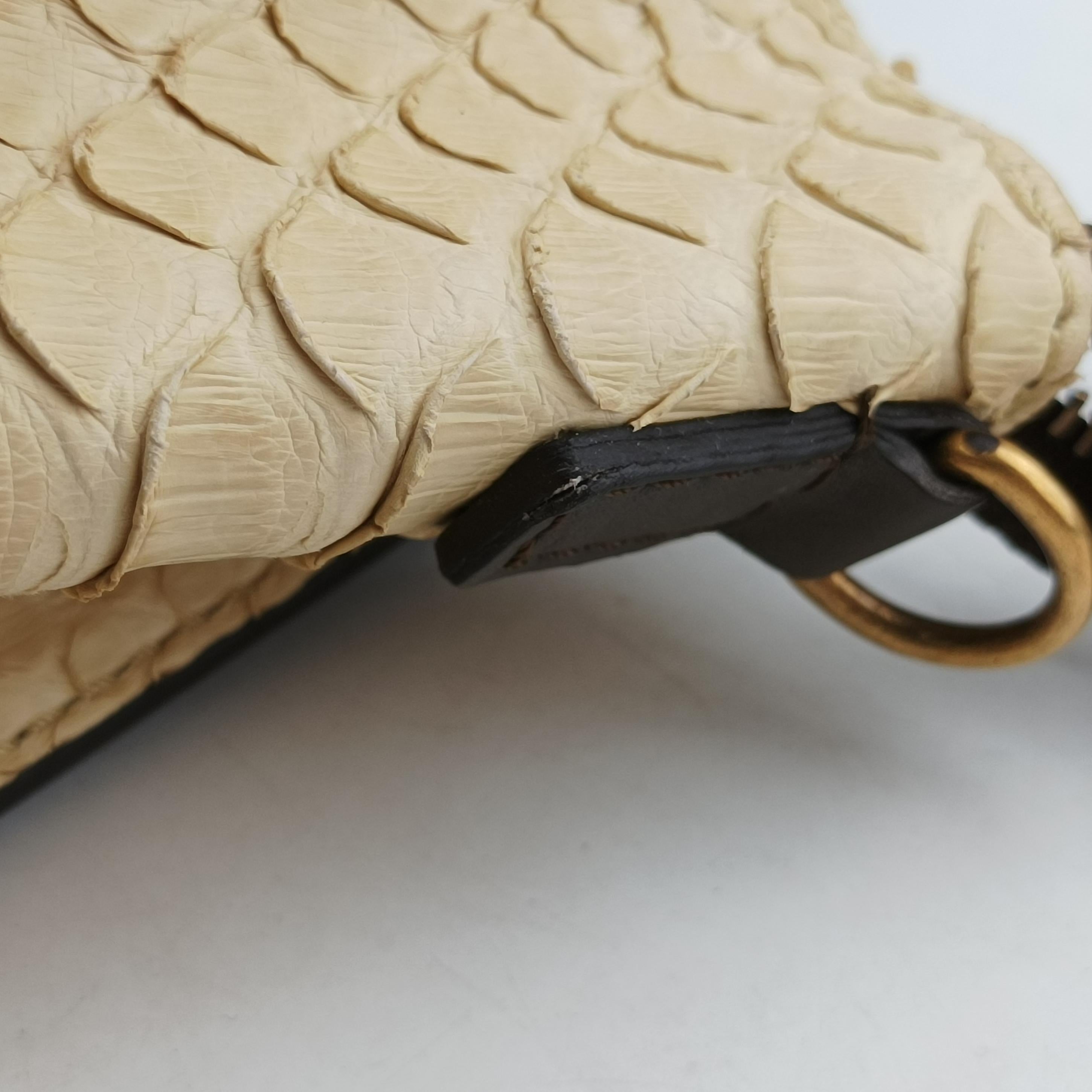 luggage nano shopper Blue×white×Brown snakeskin S-GA-1103ラゲージナノショッパー ブルー×ホワイト×ブラウン ヘビ革 S-GA-1103