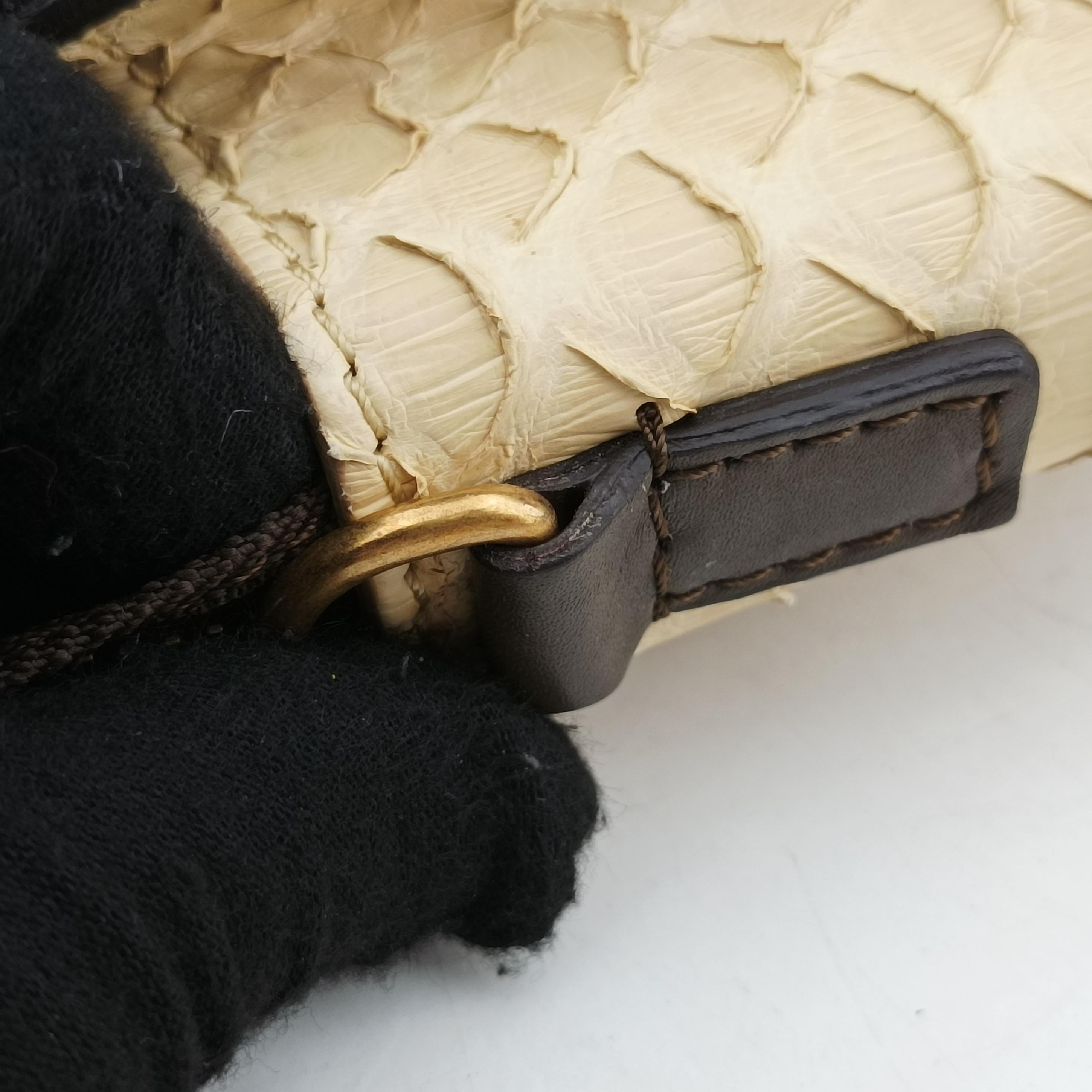 luggage nano shopper Blue×white×Brown snakeskin S-GA-1103ラゲージナノショッパー ブルー×ホワイト×ブラウン ヘビ革 S-GA-1103