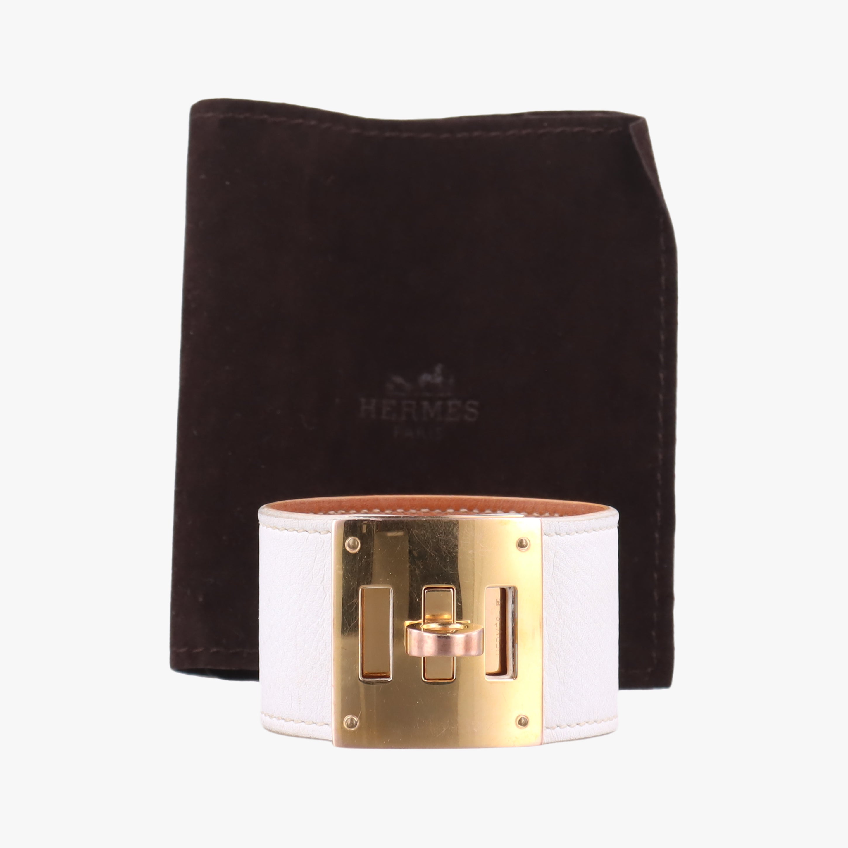 Kelly Style Lock White×golden Leather X MZ 500 MS T1ケリー スタイル ロック ホワイト×ゴールド レザー X MZ 500 MS T1