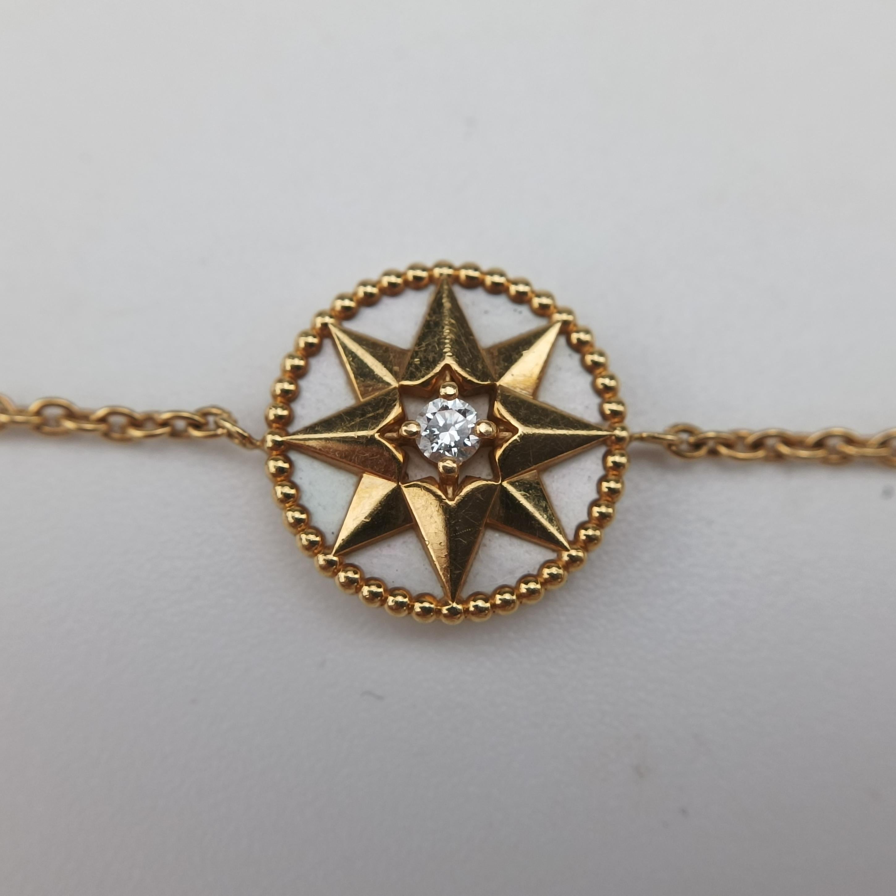 Rose des Vents medallion White x Rose Gold AU750 152658ローズデヴァン メダリオン ホワイト×ローズゴールド AU750 152658