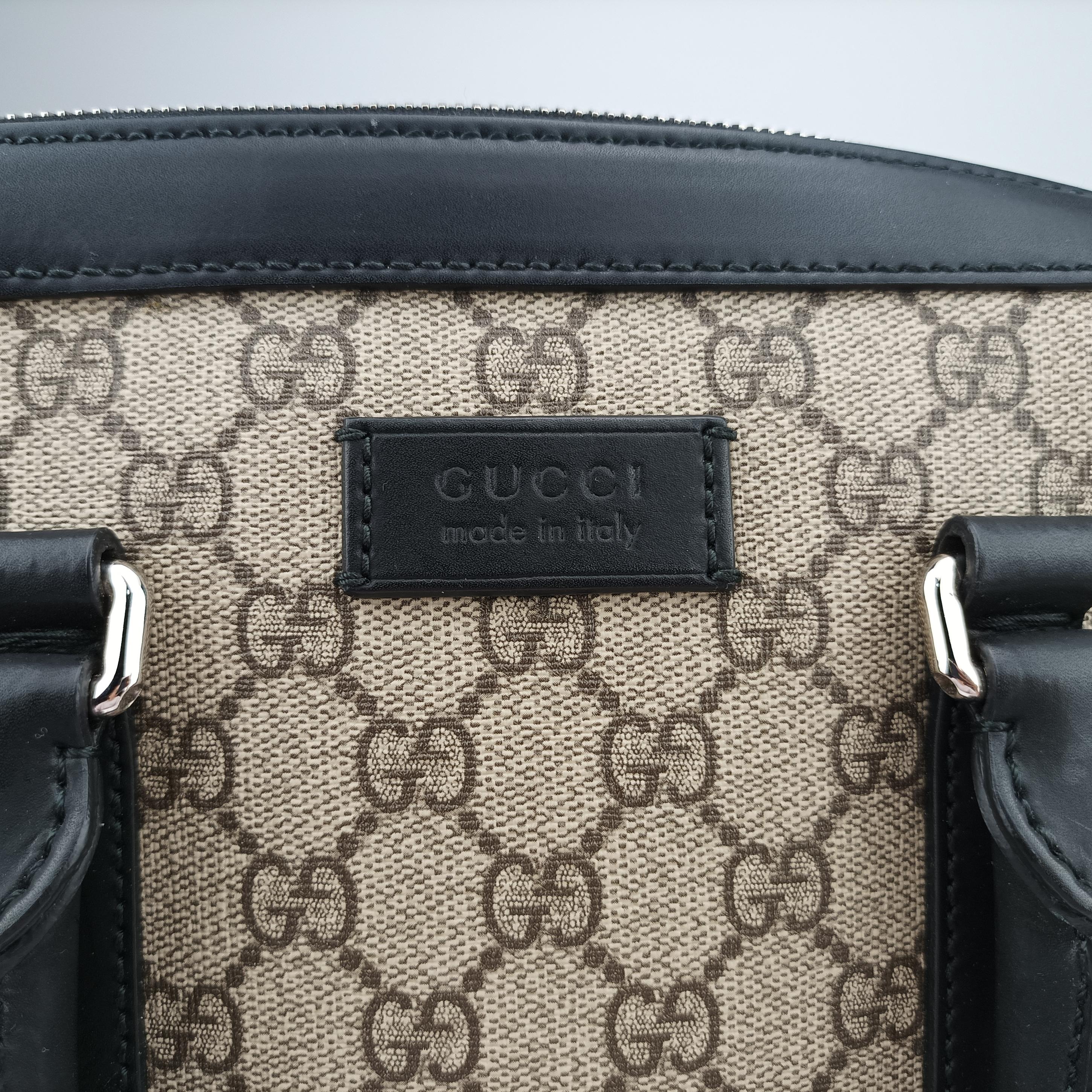 GG Supreme Brown×Black PVC coated canvas×Leather 450944 F021017312GGスプリーム ブラウン×ブラック PVCコーティングキャンバス×レザー 450944 F021017312