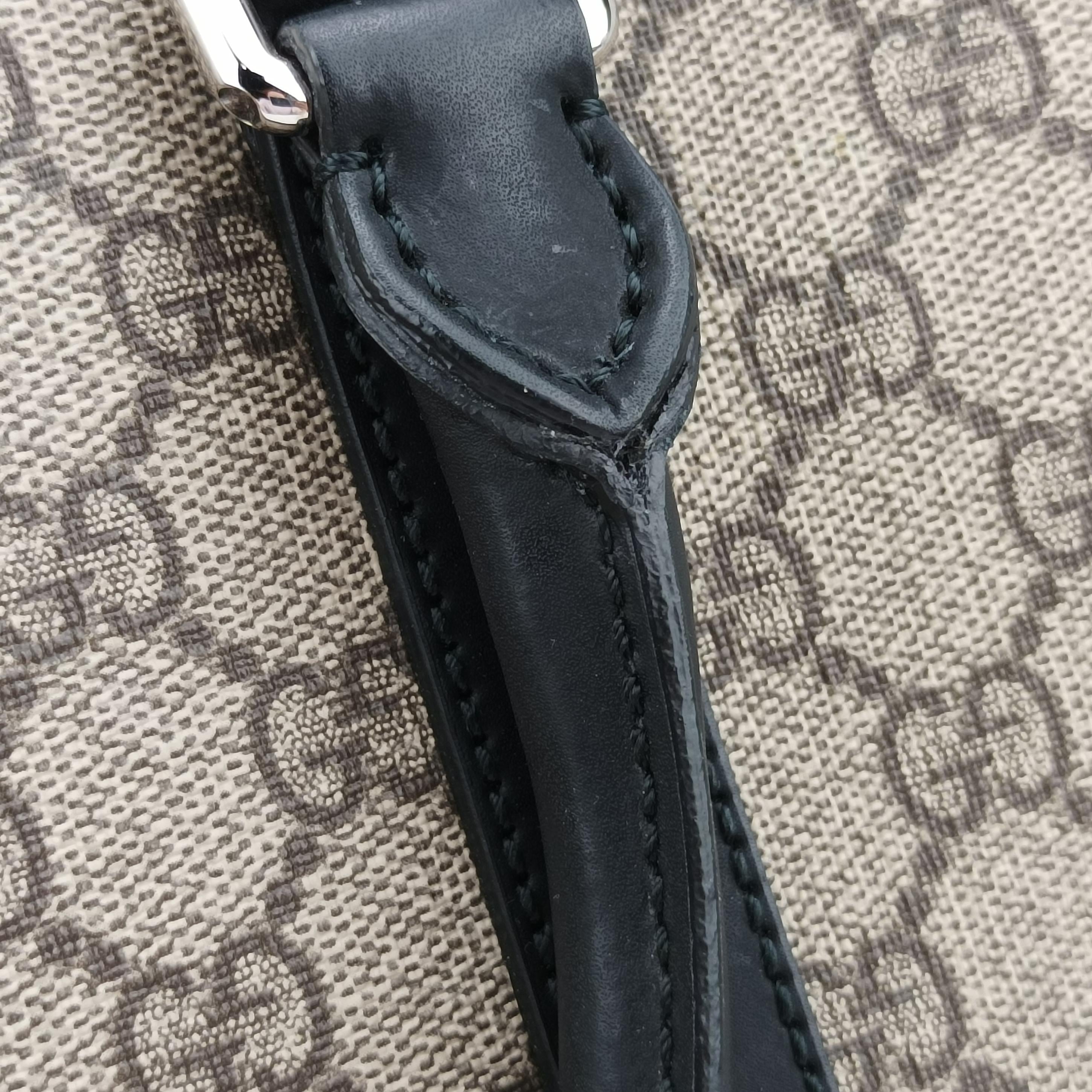 GG Supreme Brown×Black PVC coated canvas×Leather 450944 F021017312GGスプリーム ブラウン×ブラック PVCコーティングキャンバス×レザー 450944 F021017312