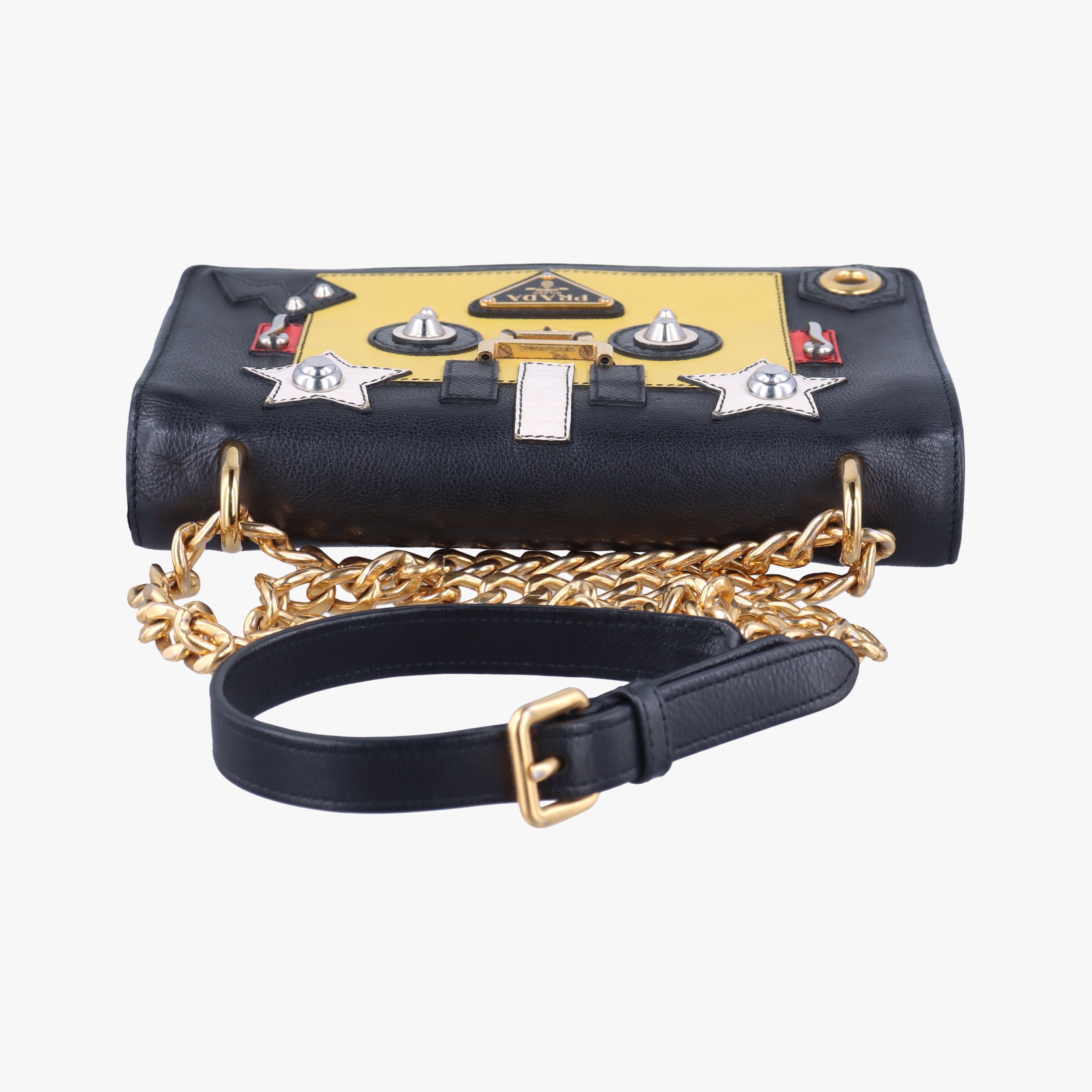 Robot Flap Black×Multicolour Leather 1BD055 117 Gロボットフラップ ブラック×マルチカラー レザー 1BD055 117 G