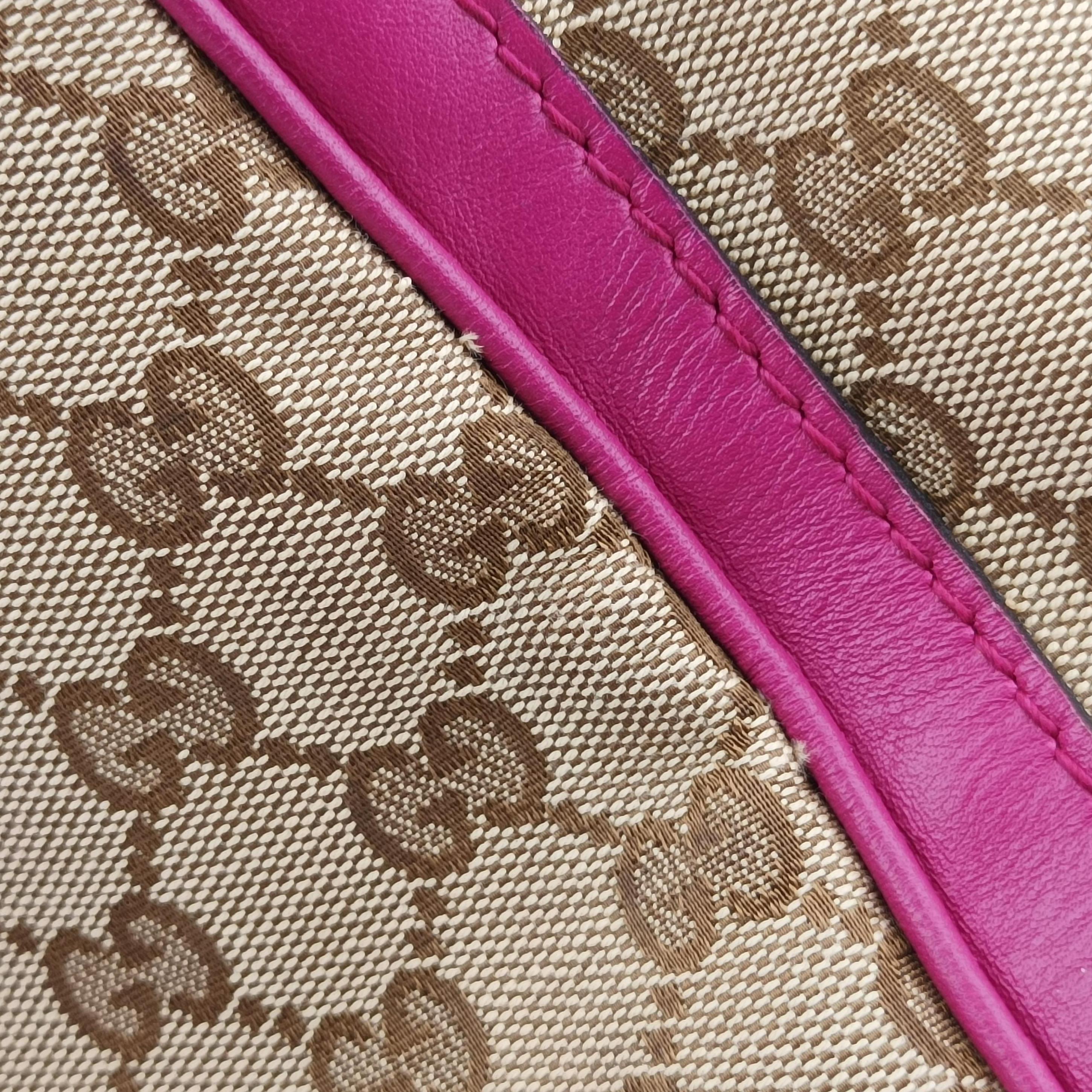 Sherry Line beige×rose canvas×leather 247205 D015384352シェリーライン ベージュ×ローズ キャンバス×レザー 247205 D015384352