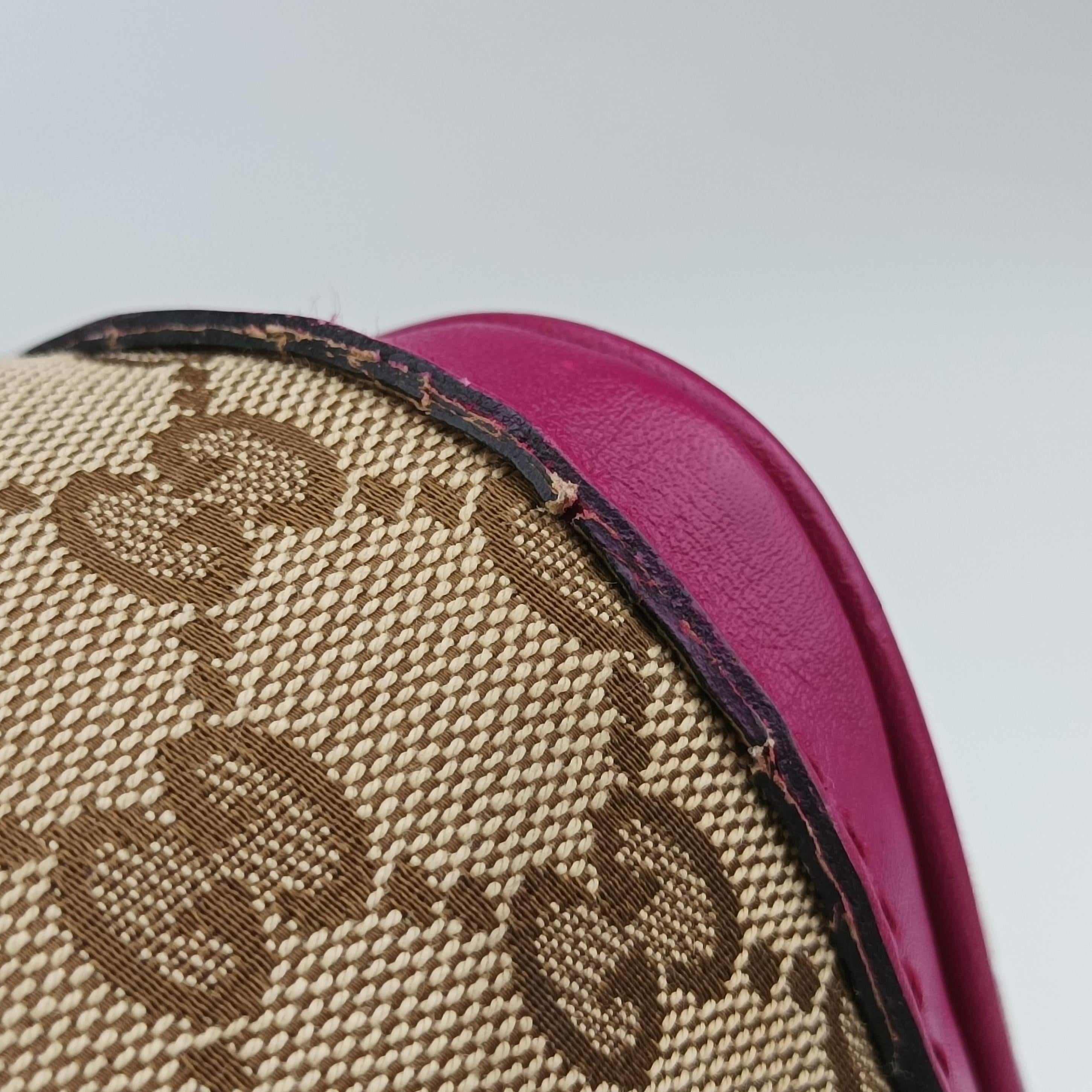 Sherry Line beige×rose canvas×leather 247205 D015384352シェリーライン ベージュ×ローズ キャンバス×レザー 247205 D015384352