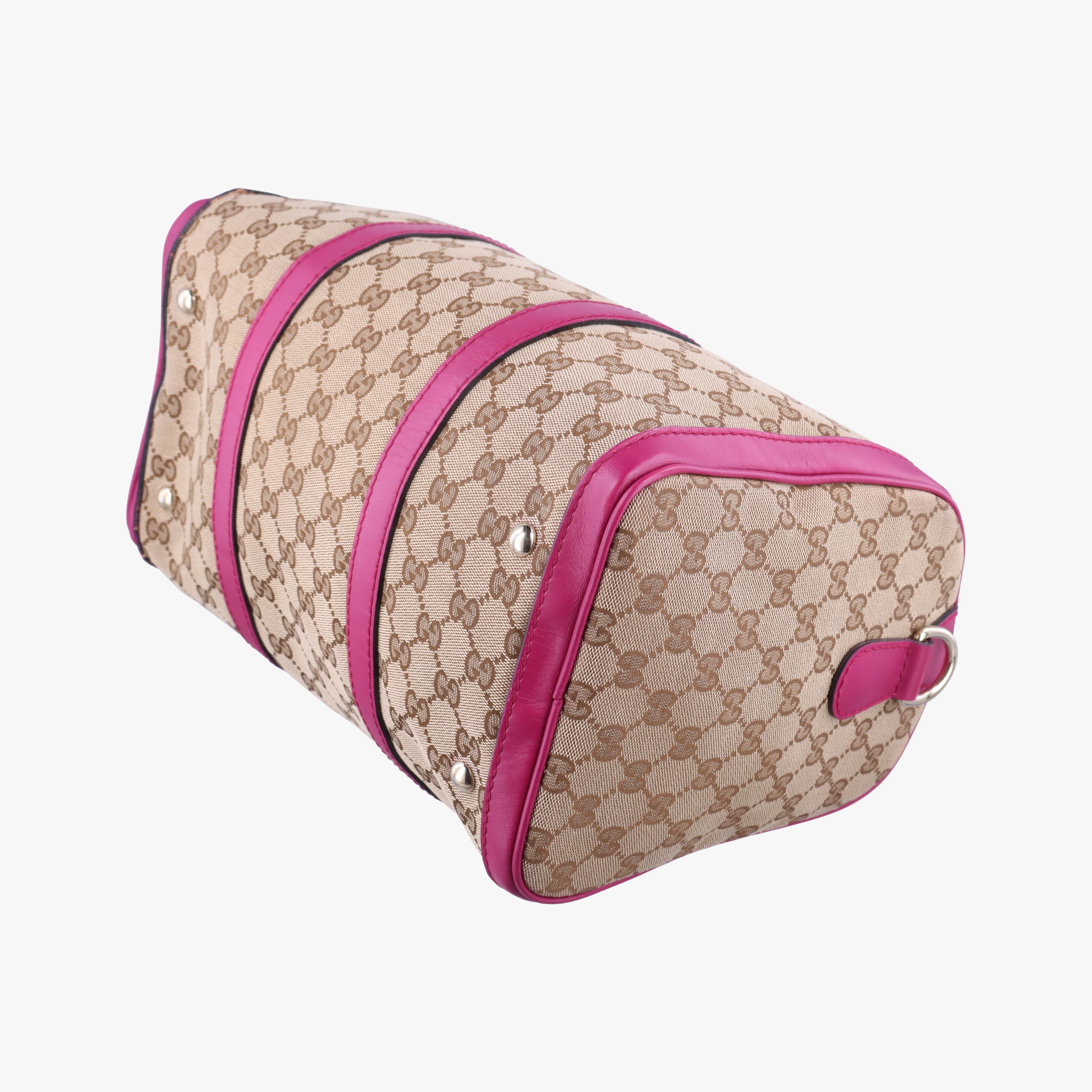 Sherry Line beige×rose canvas×leather 247205 D015384352シェリーライン ベージュ×ローズ キャンバス×レザー 247205 D015384352