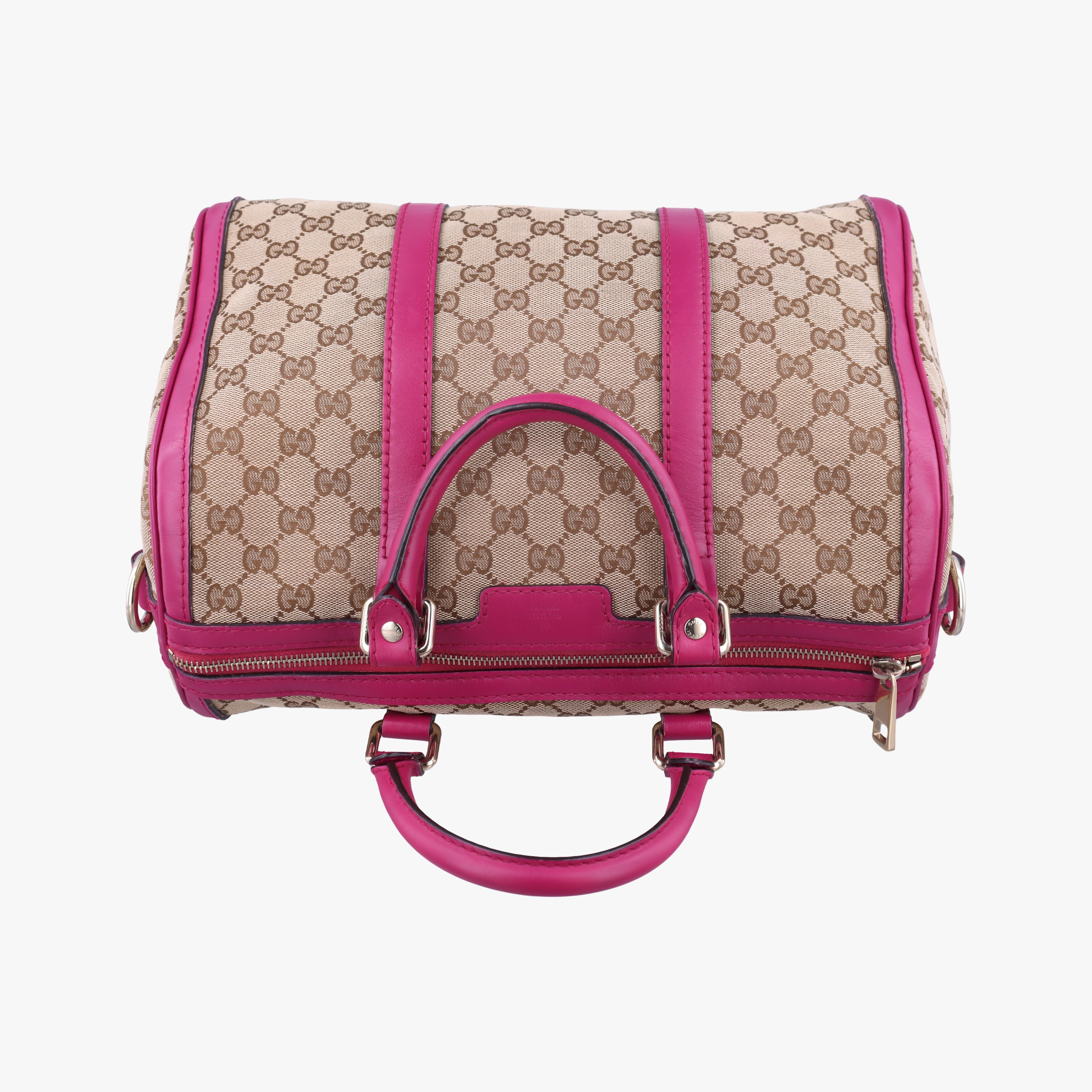 Sherry Line beige×rose canvas×leather 247205 D015384352シェリーライン ベージュ×ローズ キャンバス×レザー 247205 D015384352