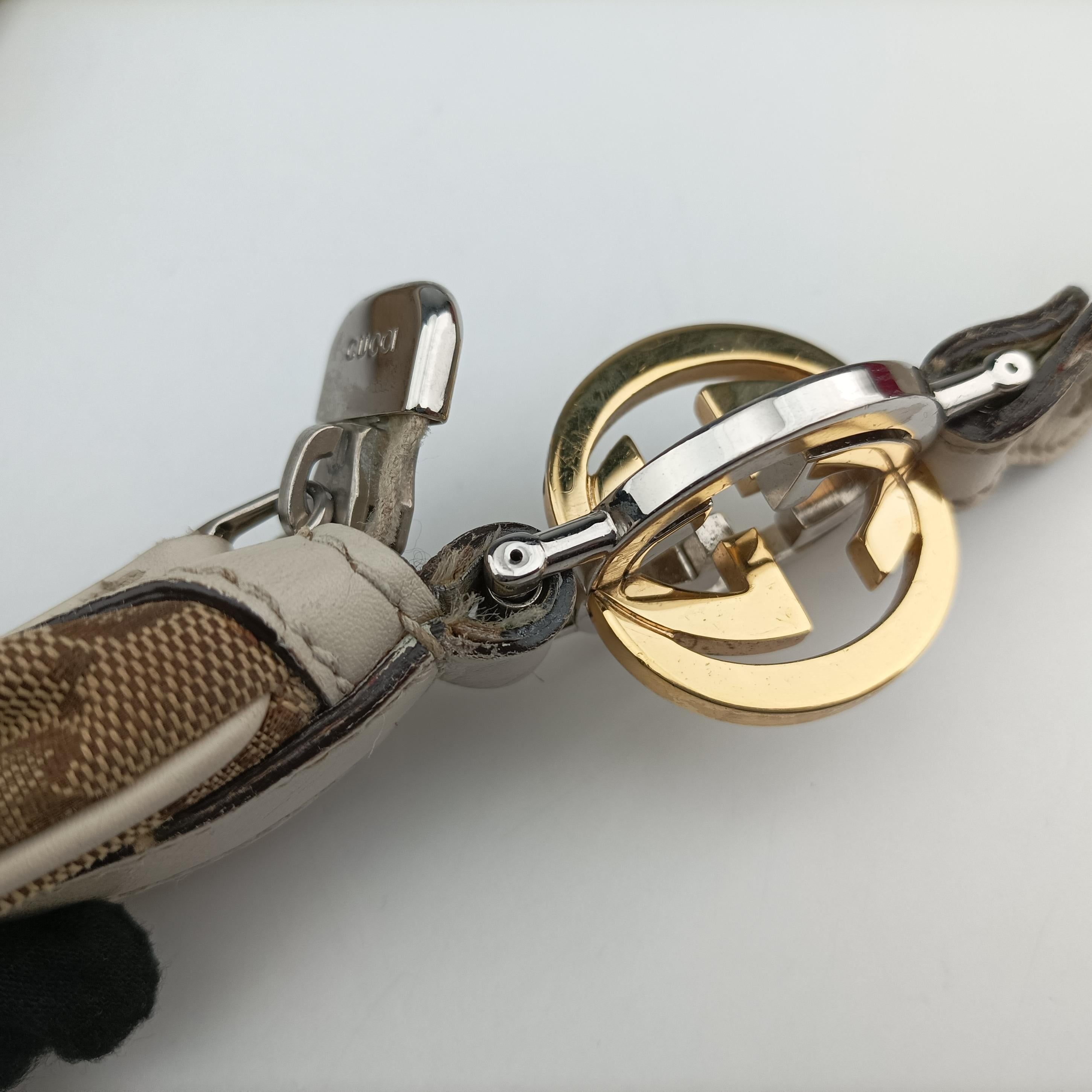 GG Twins Hobo WhitexBeide canvas 232945 C7078977GGツインズホーボー ホワイトxベージュ キャンバス 232945 C7078977