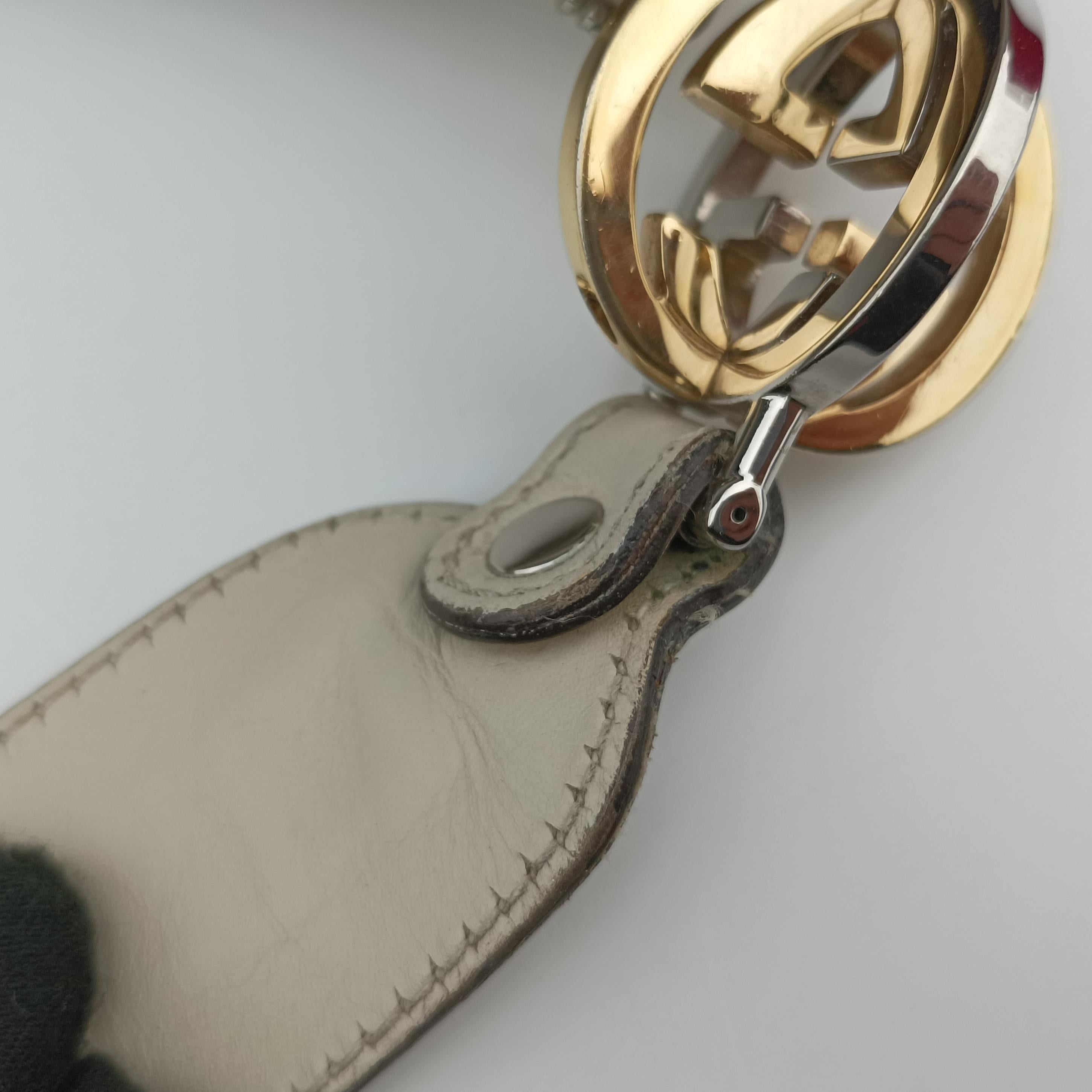 GG Twins Hobo WhitexBeide canvas 232945 C7078977GGツインズホーボー ホワイトxベージュ キャンバス 232945 C7078977