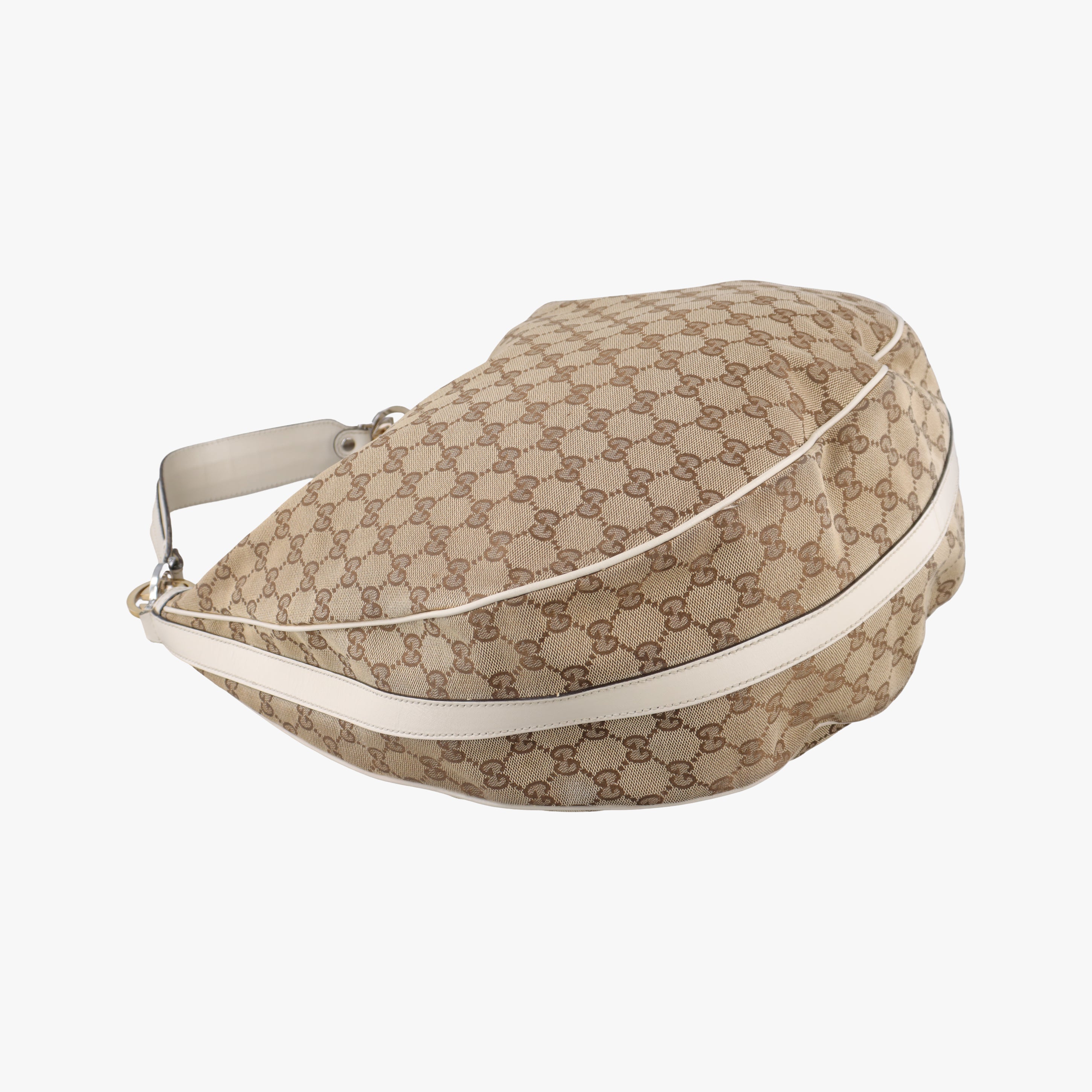 GG Twins Hobo WhitexBeide canvas 232945 C7078977GGツインズホーボー ホワイトxベージュ キャンバス 232945 C7078977