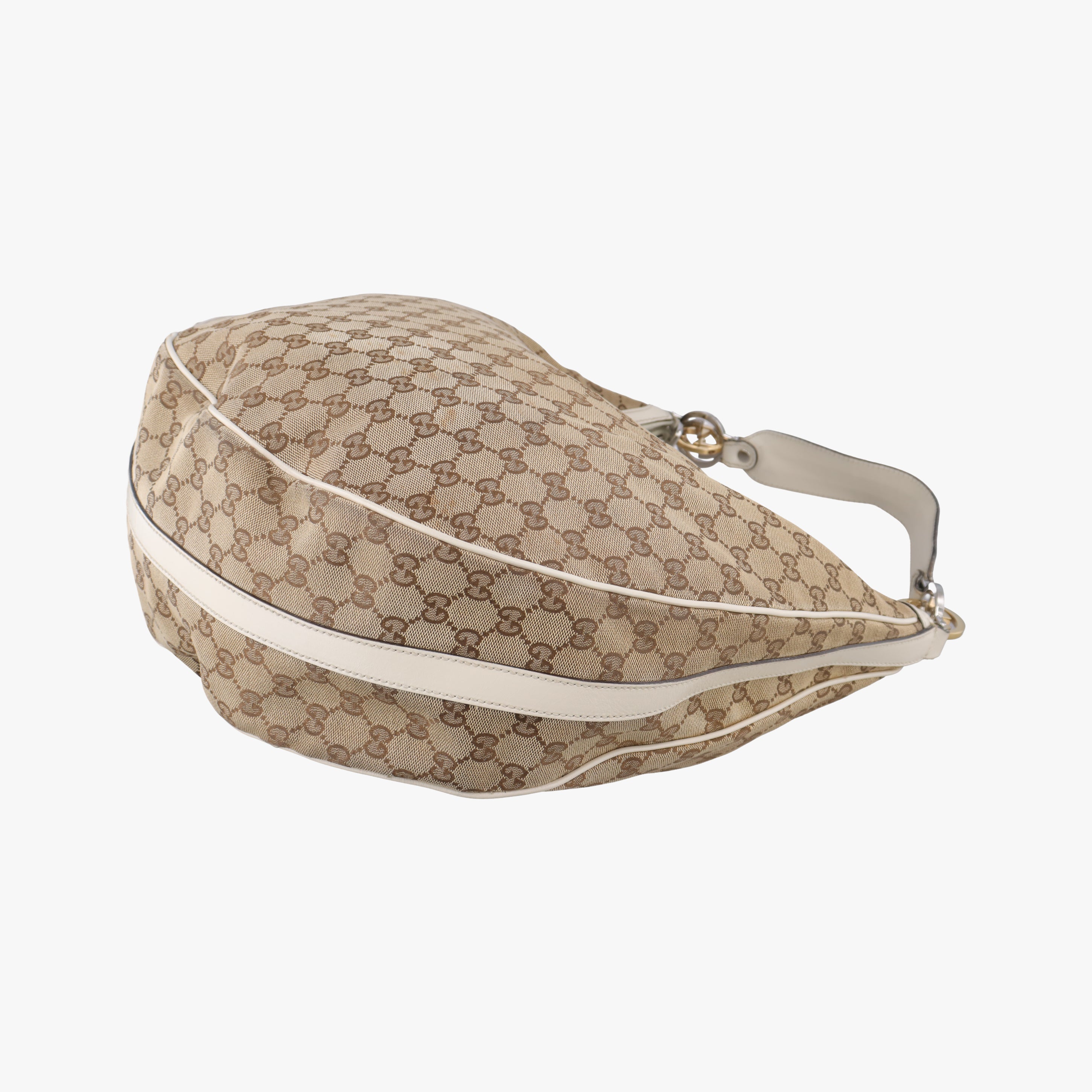 GG Twins Hobo WhitexBeide canvas 232945 C7078977GGツインズホーボー ホワイトxベージュ キャンバス 232945 C7078977