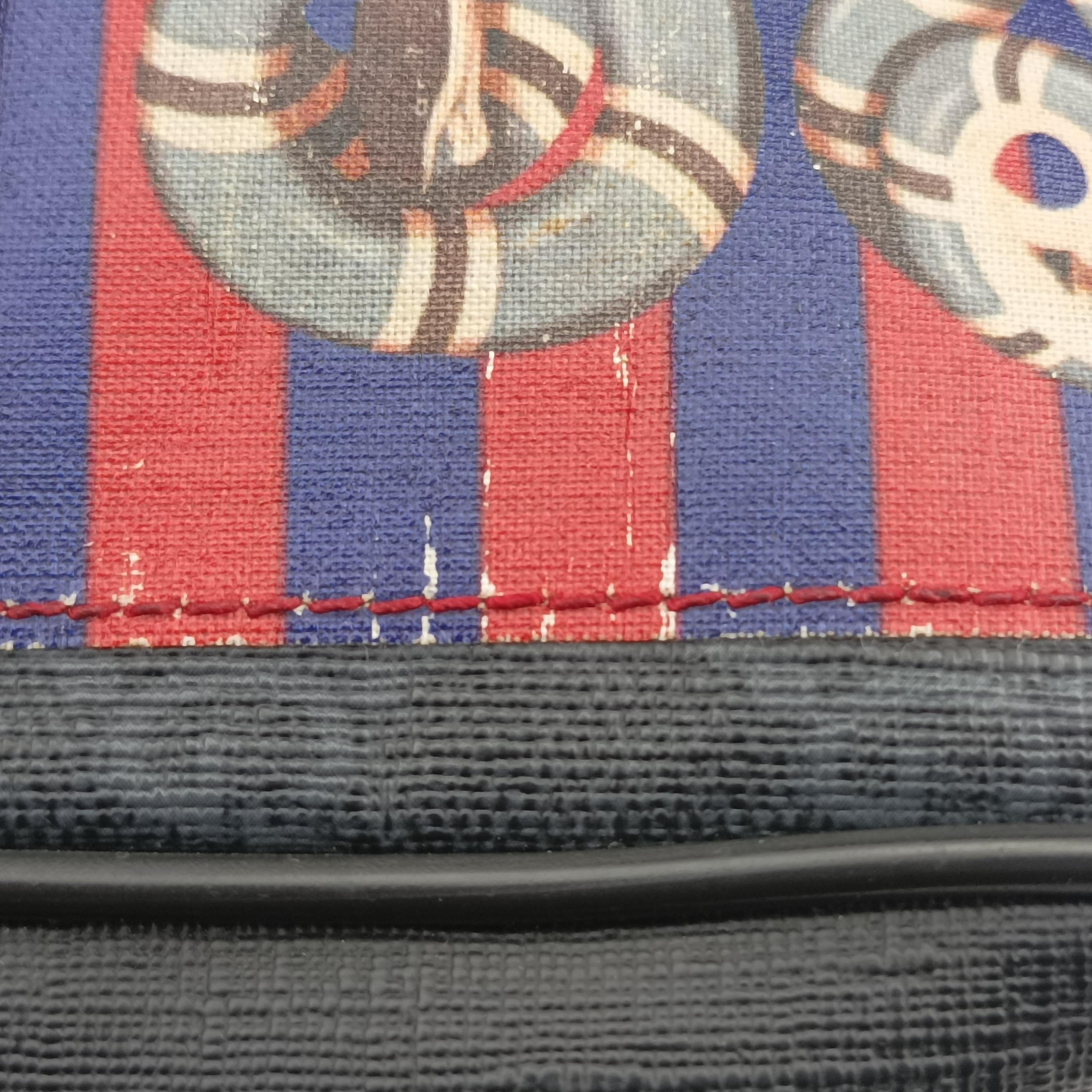 GG Supreme Night Courrier Black×Multicolour PVC coated canvas 474293 G022578038GGスプリーム ナイト クーリエ ブラック×マルチカラー PVCコーティングキャンバス 474293 G022578038