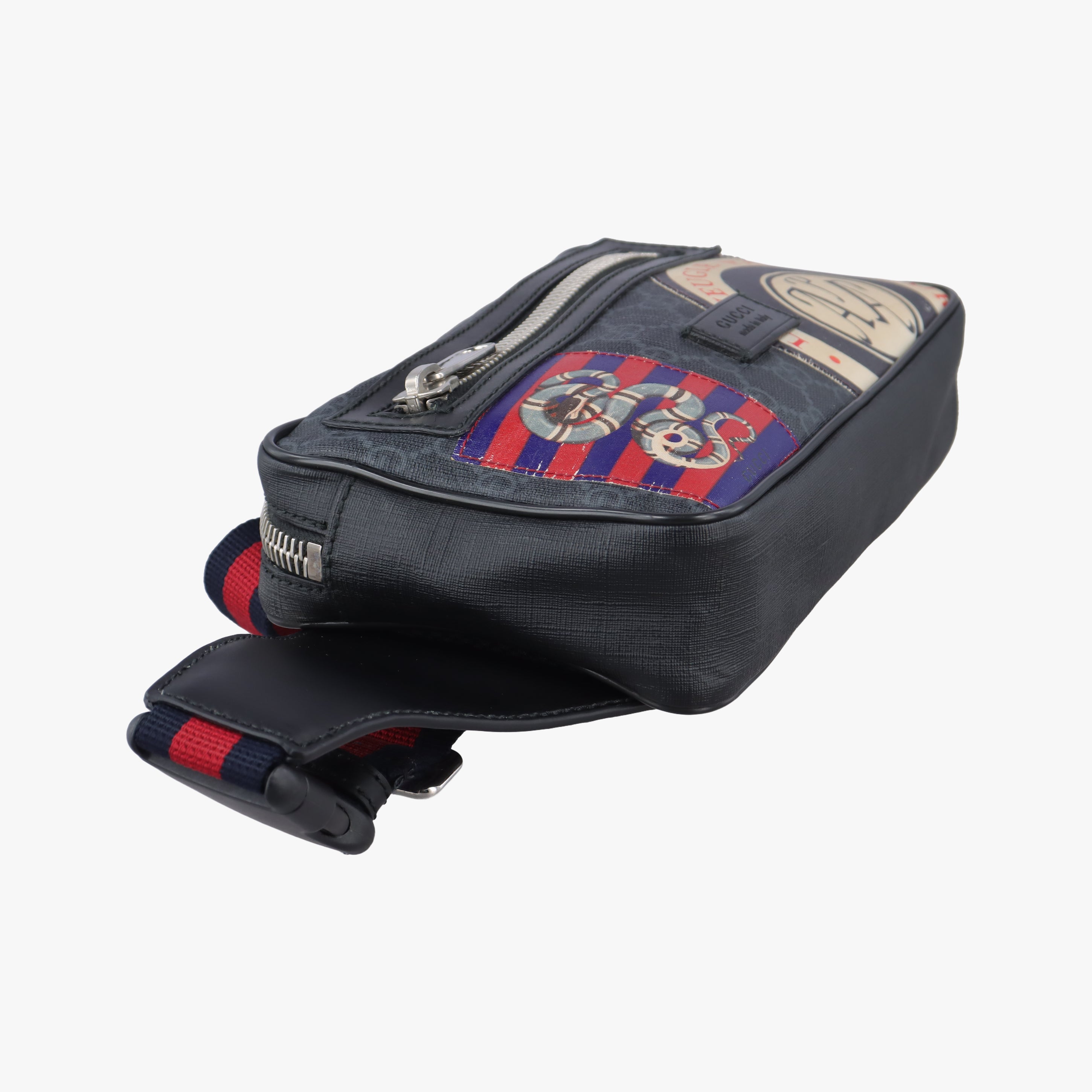 GG Supreme Night Courrier Black×Multicolour PVC coated canvas 474293 G022578038GGスプリーム ナイト クーリエ ブラック×マルチカラー PVCコーティングキャンバス 474293 G022578038