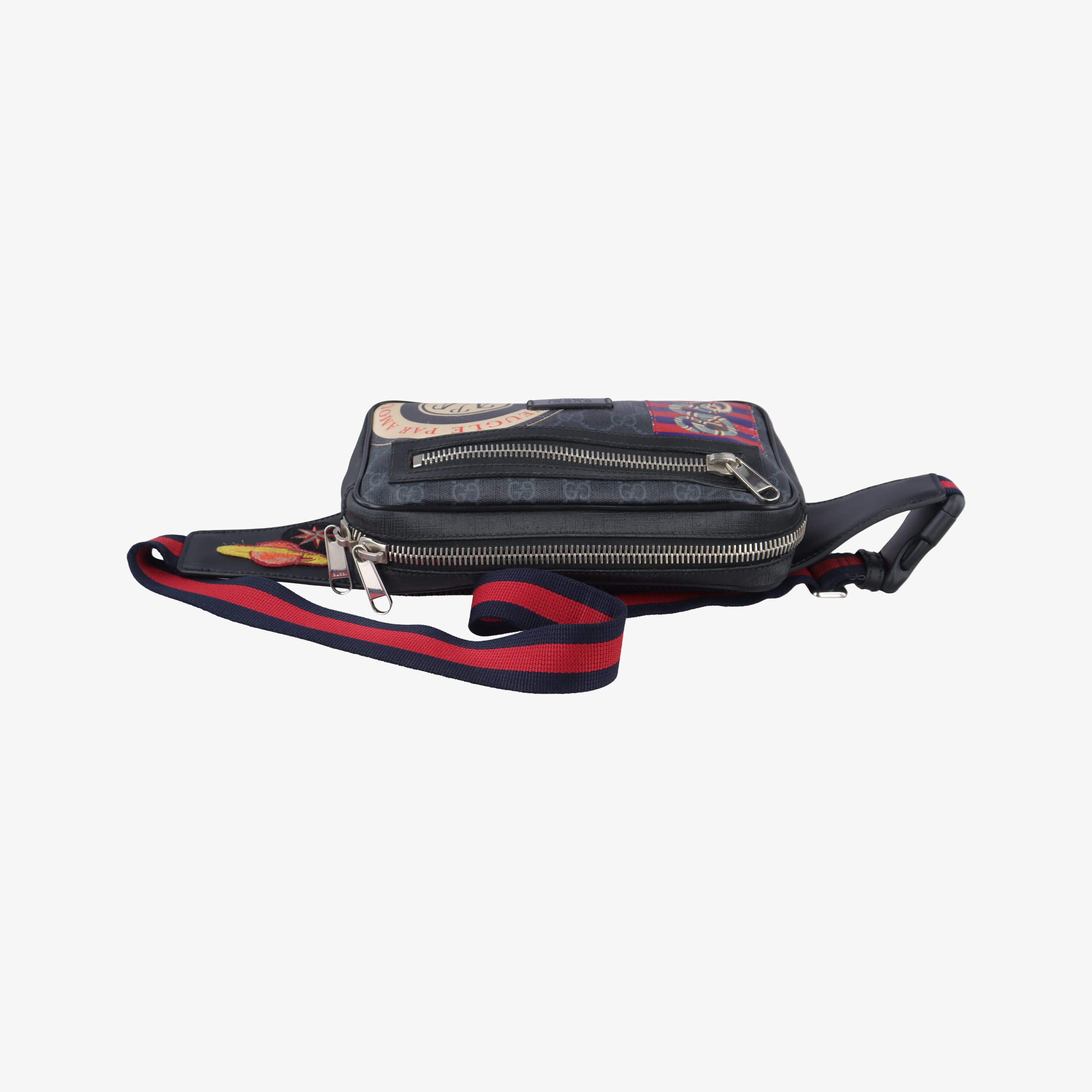 GG Supreme Night Courrier Black×Multicolour PVC coated canvas 474293 G022578038GGスプリーム ナイト クーリエ ブラック×マルチカラー PVCコーティングキャンバス 474293 G022578038