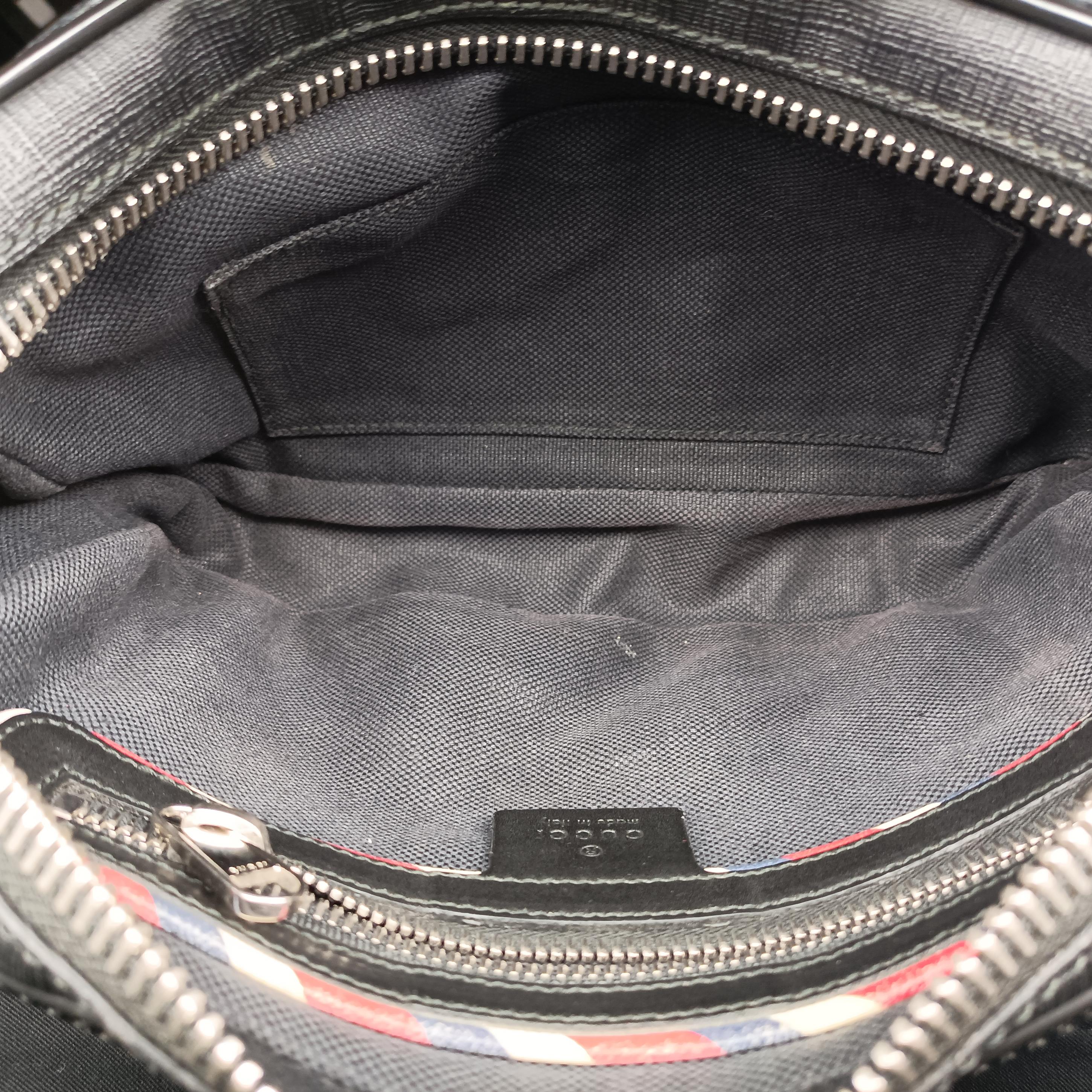 GG Supreme Night Courrier Black×Multicolour PVC coated canvas 474293 G022578038GGスプリーム ナイト クーリエ ブラック×マルチカラー PVCコーティングキャンバス 474293 G022578038