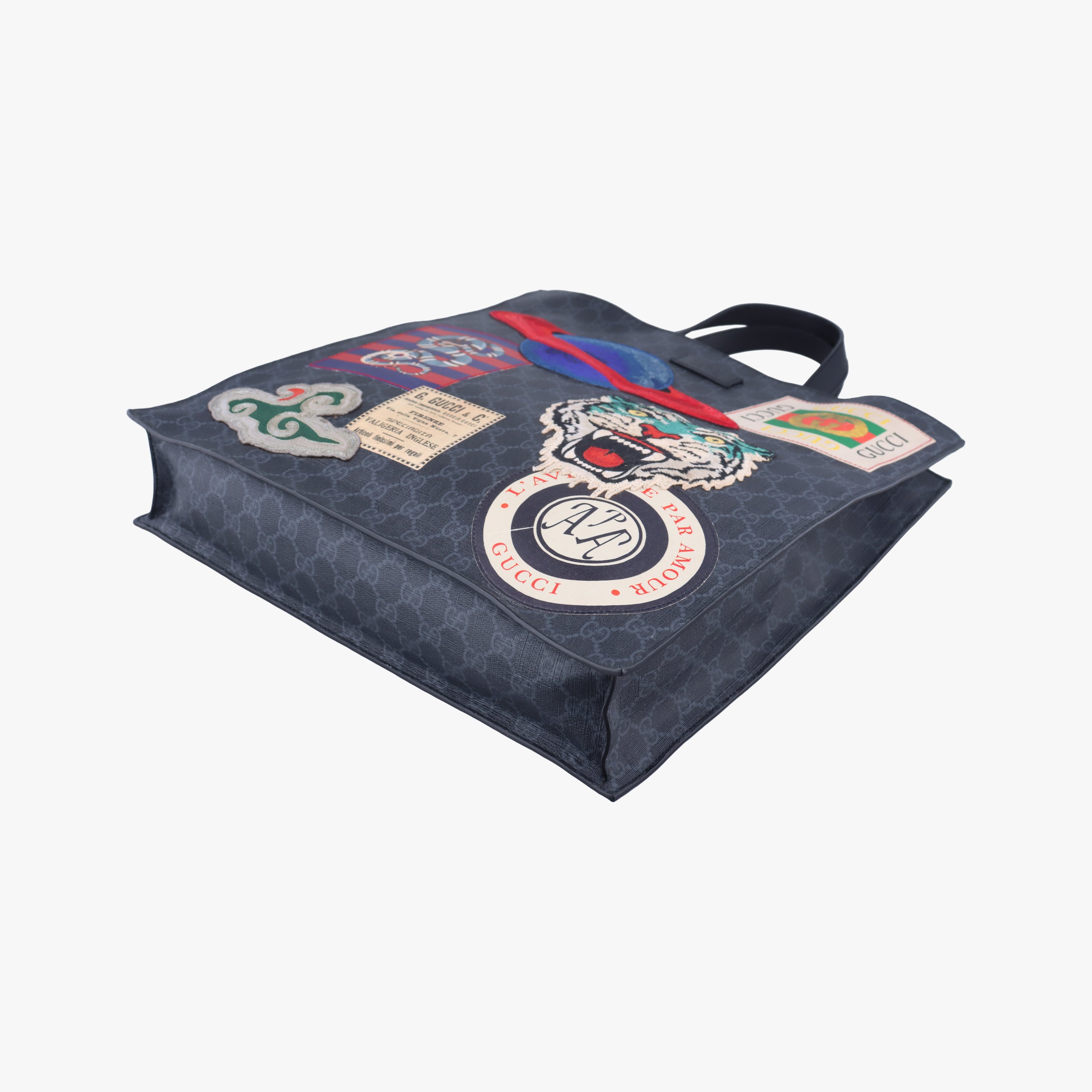 GG Supreme Tiger black×Multicolour PVC coated canvas 495559 G026480561GGスプリーム タイガー ブラック×マルチカラー PVCコーティングキャンバス 495559 G026480561