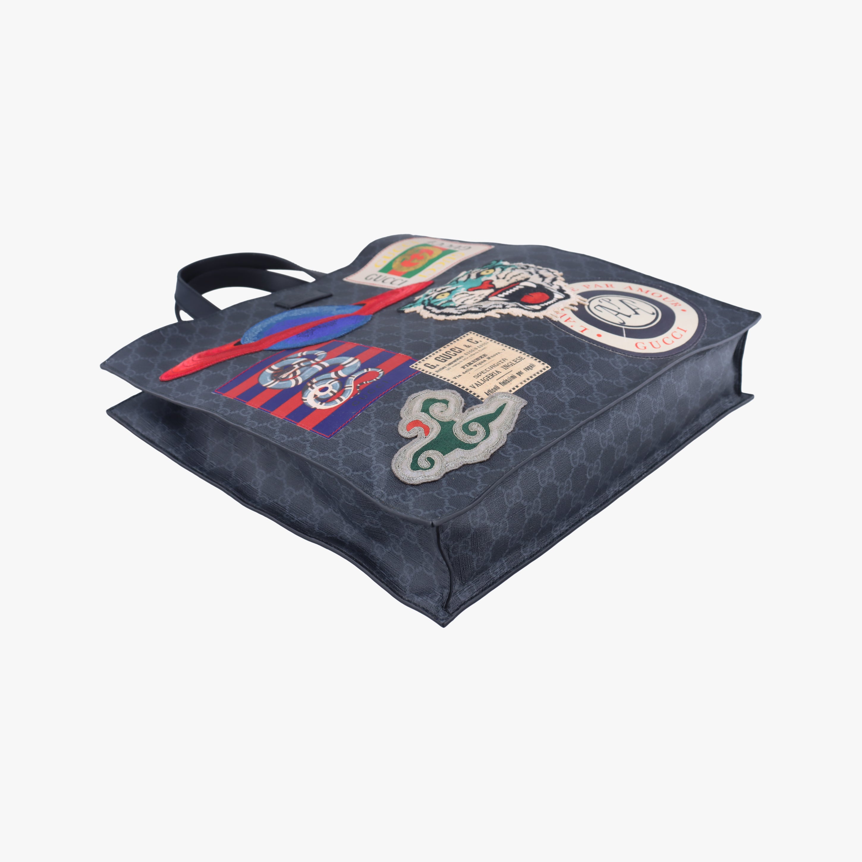 GG Supreme Tiger black×Multicolour PVC coated canvas 495559 G026480561GGスプリーム タイガー ブラック×マルチカラー PVCコーティングキャンバス 495559 G026480561