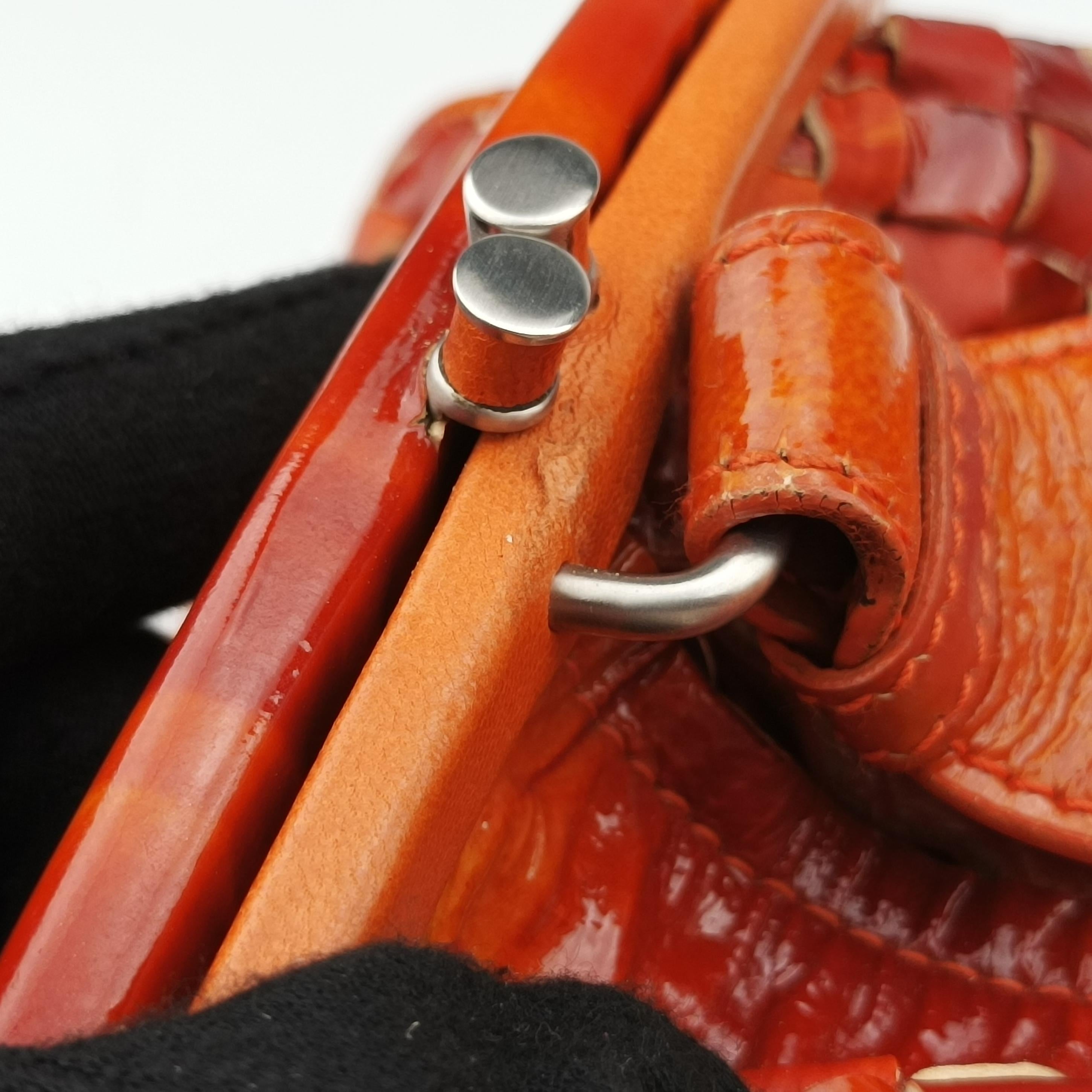 Intrecciato Orange Patent 125150 V2241 7763イントレチャート オレンジ パテント 125150 V2241 7763