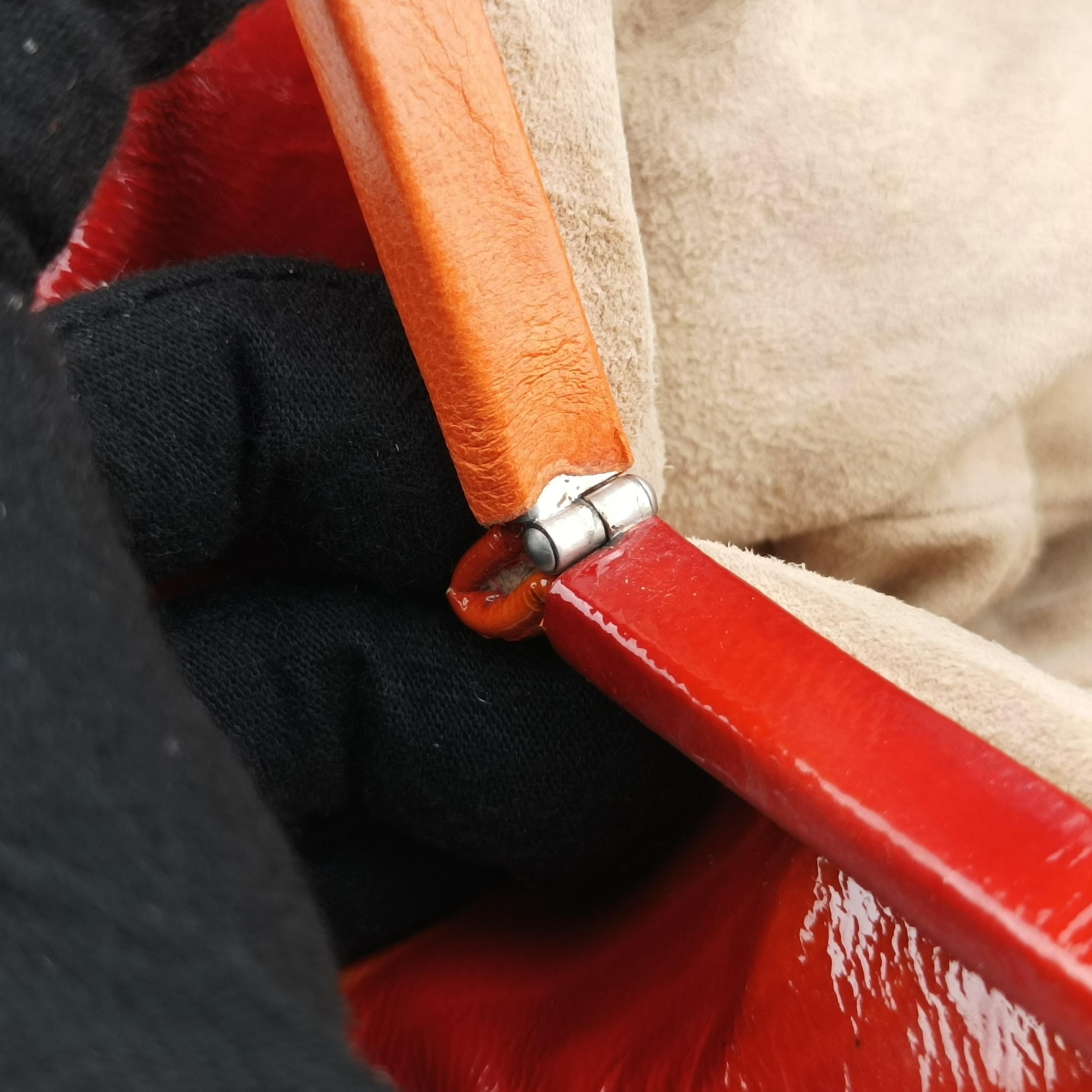 Intrecciato Orange Patent 125150 V2241 7763イントレチャート オレンジ パテント 125150 V2241 7763