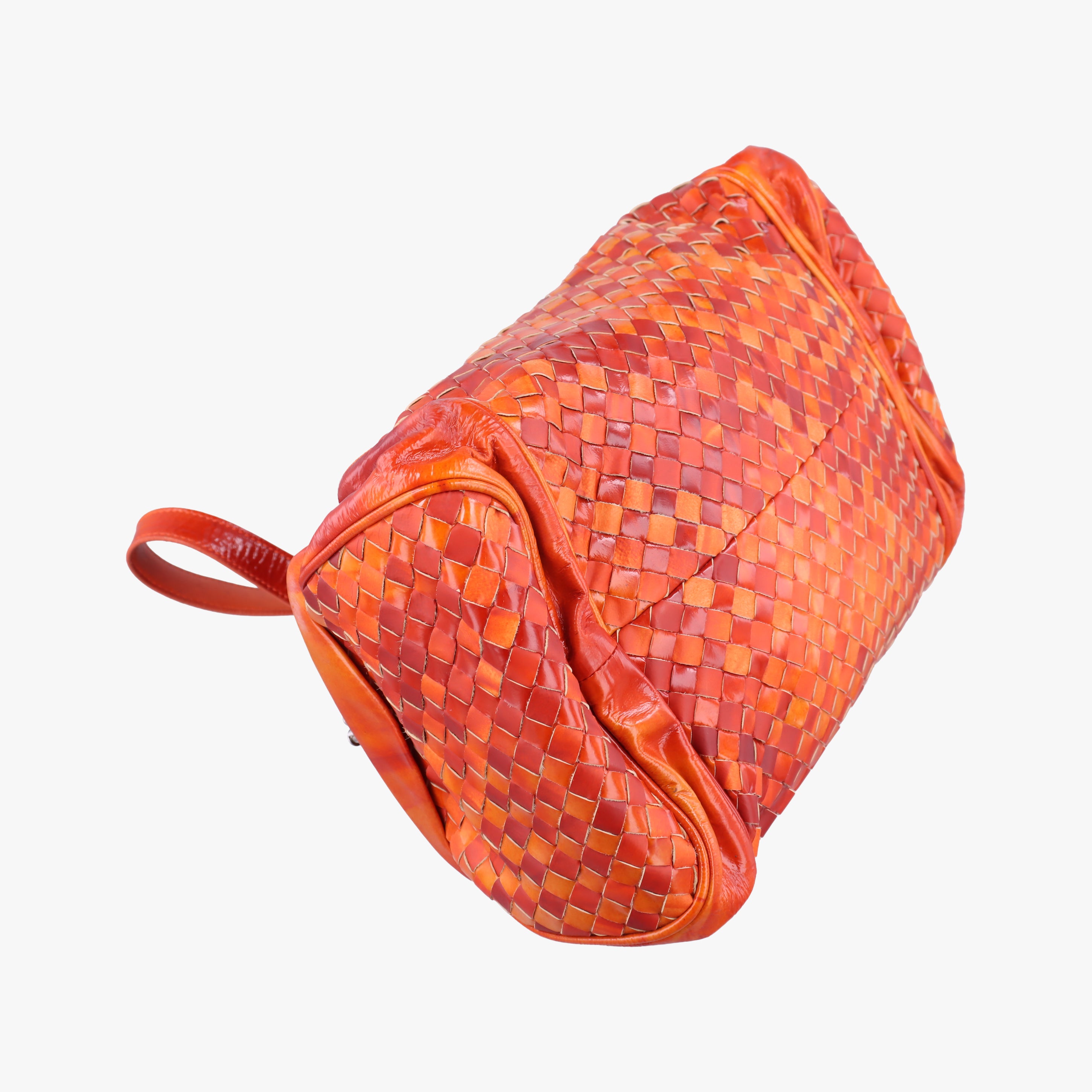 Intrecciato Orange Patent 125150 V2241 7763イントレチャート オレンジ パテント 125150 V2241 7763