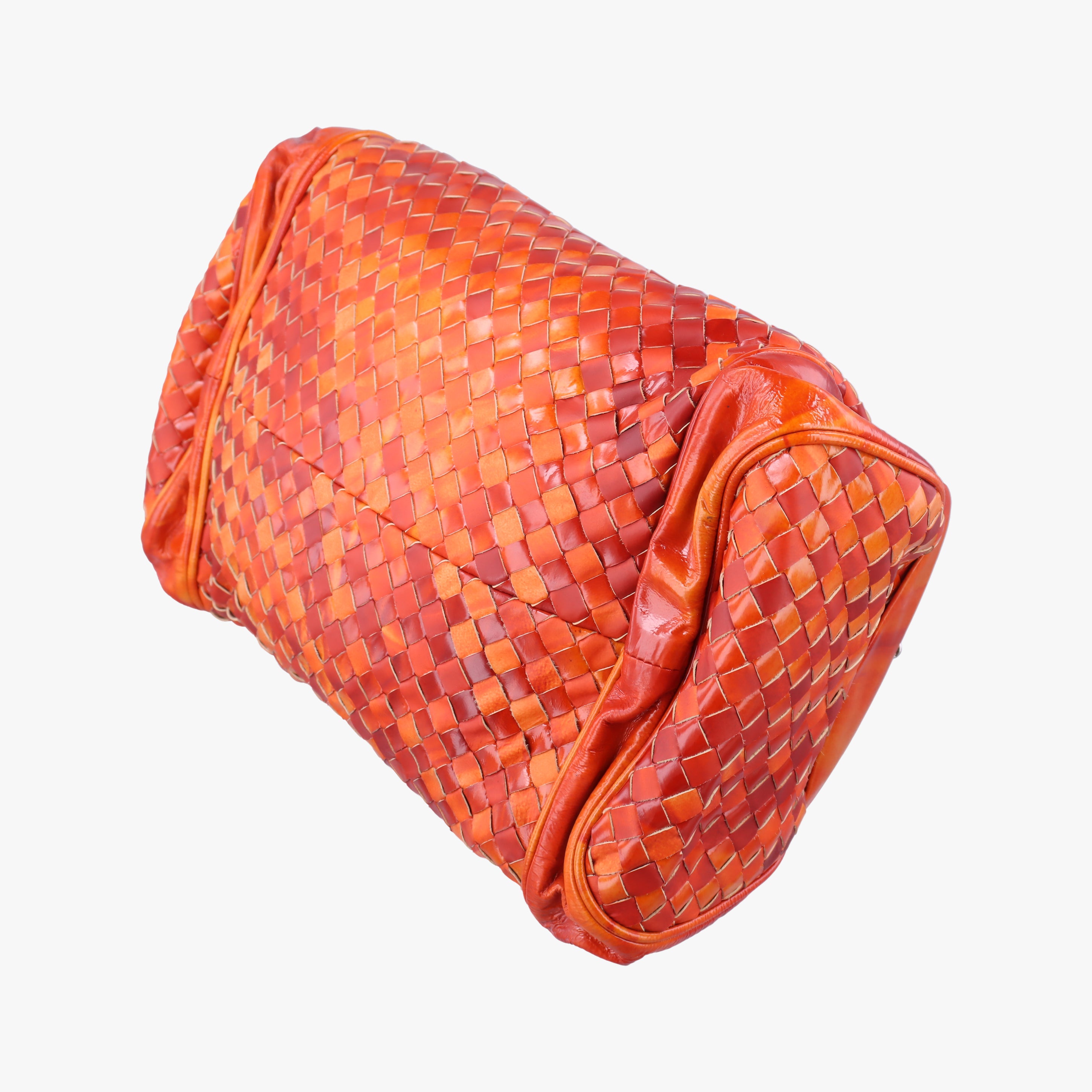 Intrecciato Orange Patent 125150 V2241 7763イントレチャート オレンジ パテント 125150 V2241 7763