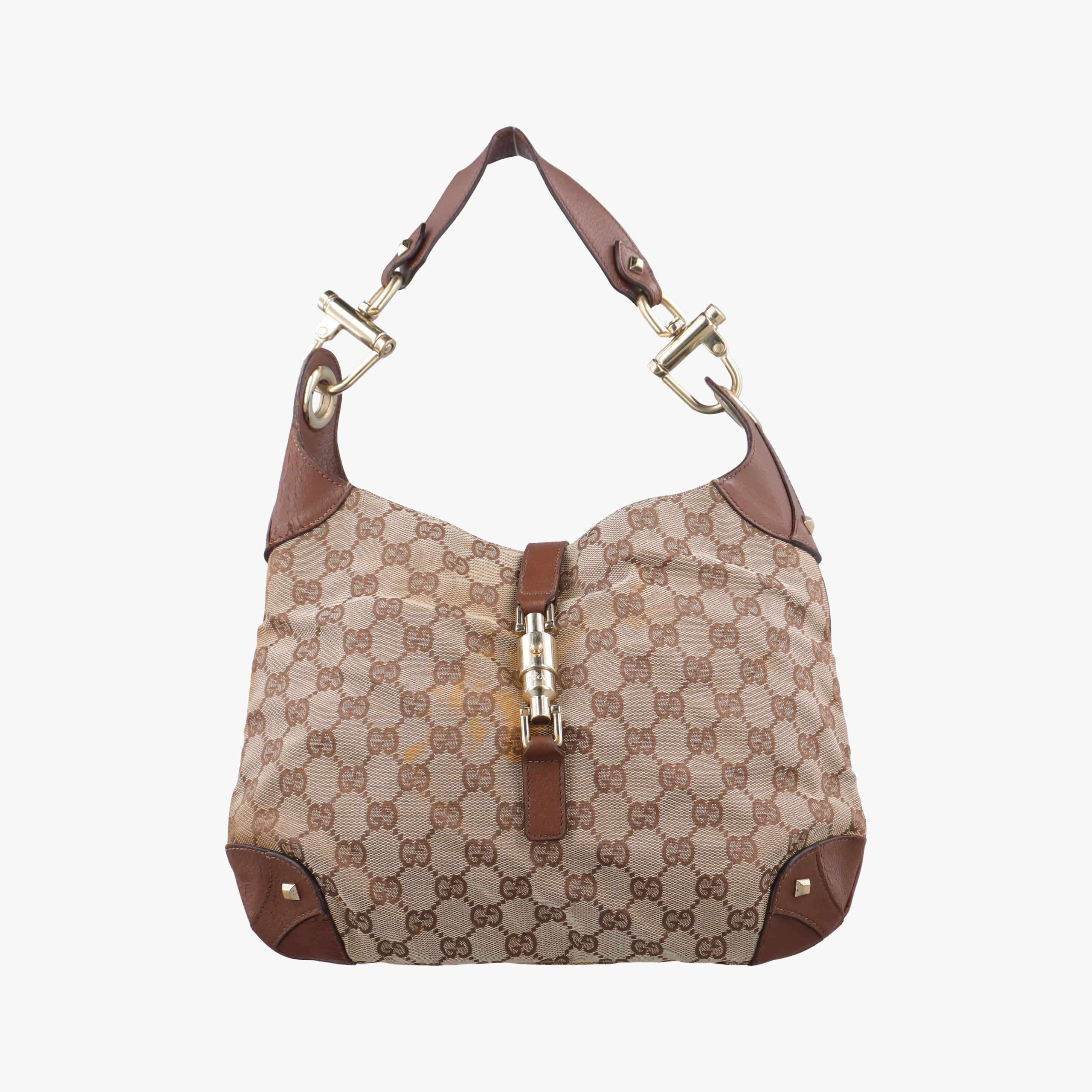 New Jackie Beige x Brown canvas×leather 120888 ニュージャッキー ベージュ×ブラウン キャンバス×レザー 120888