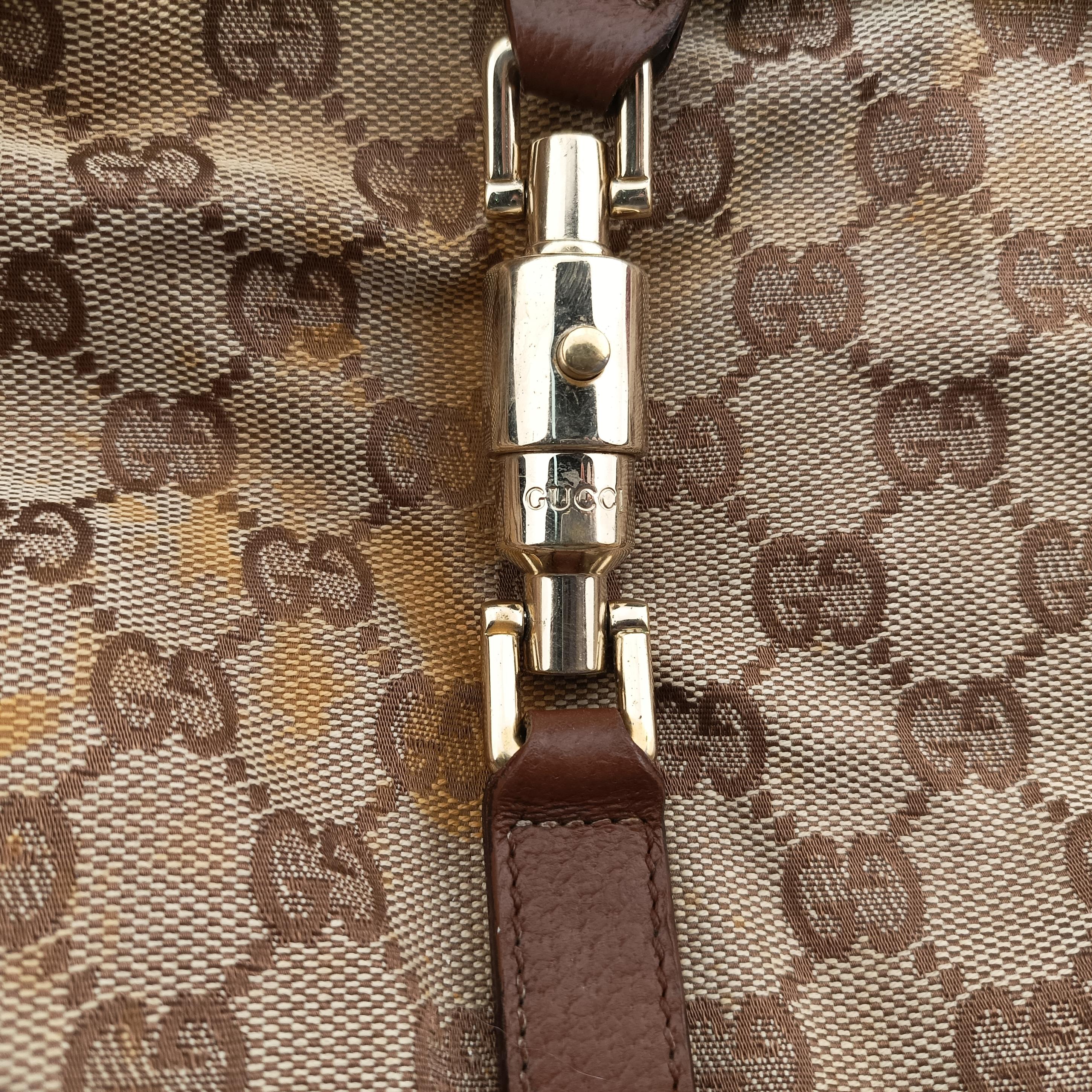 New Jackie Beige x Brown canvas×leather 120888 ニュージャッキー ベージュ×ブラウン キャンバス×レザー 120888