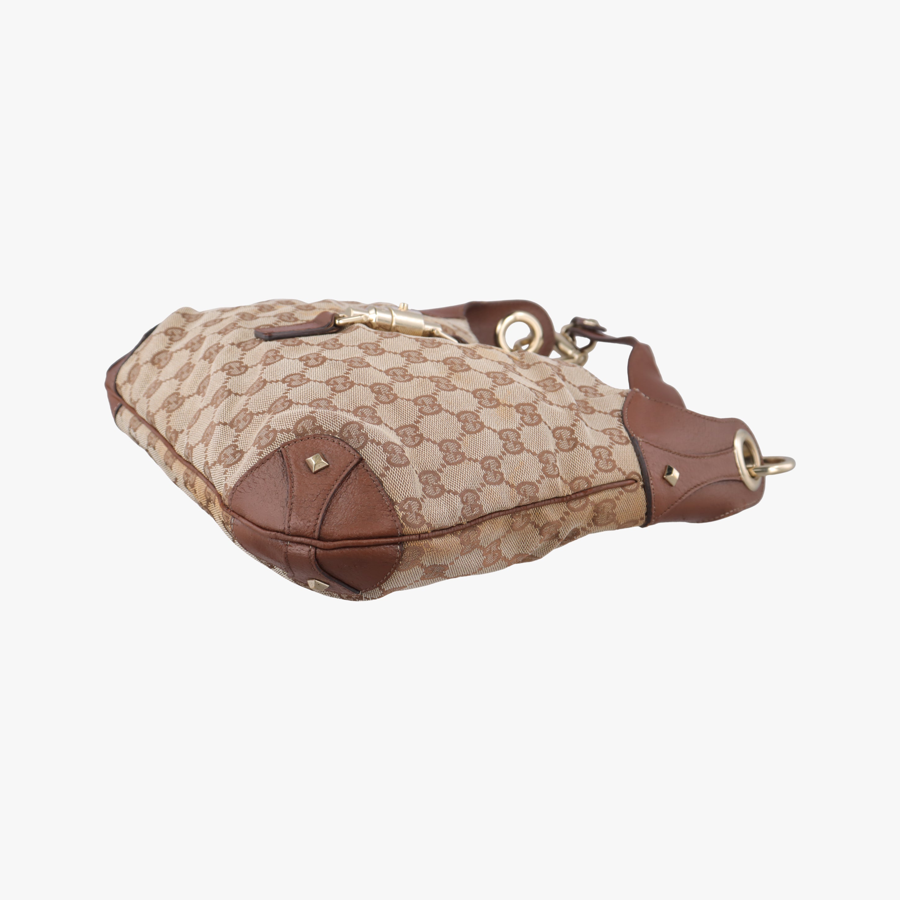 New Jackie Beige x Brown canvas×leather 120888 ニュージャッキー ベージュ×ブラウン キャンバス×レザー 120888