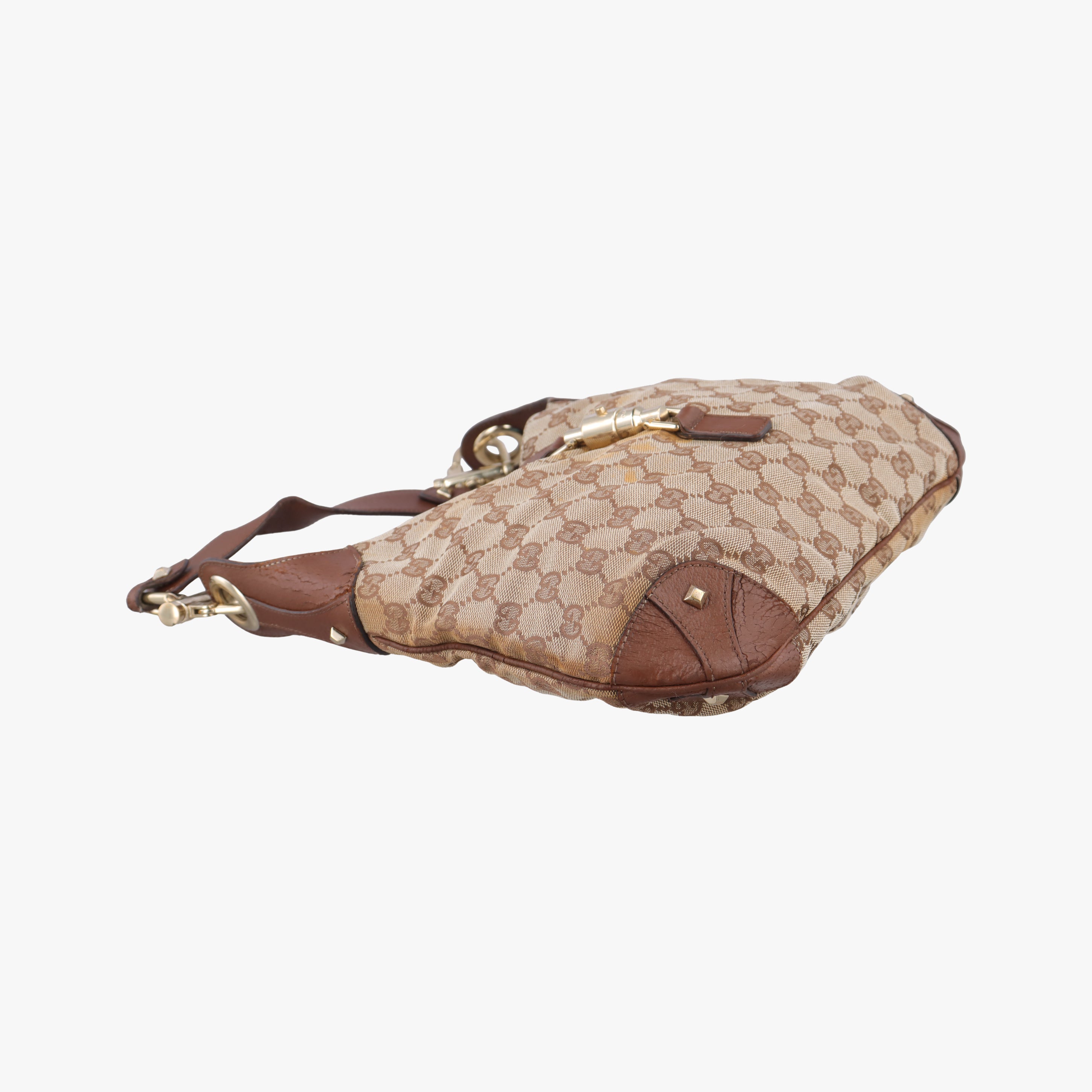 New Jackie Beige x Brown canvas×leather 120888 ニュージャッキー ベージュ×ブラウン キャンバス×レザー 120888