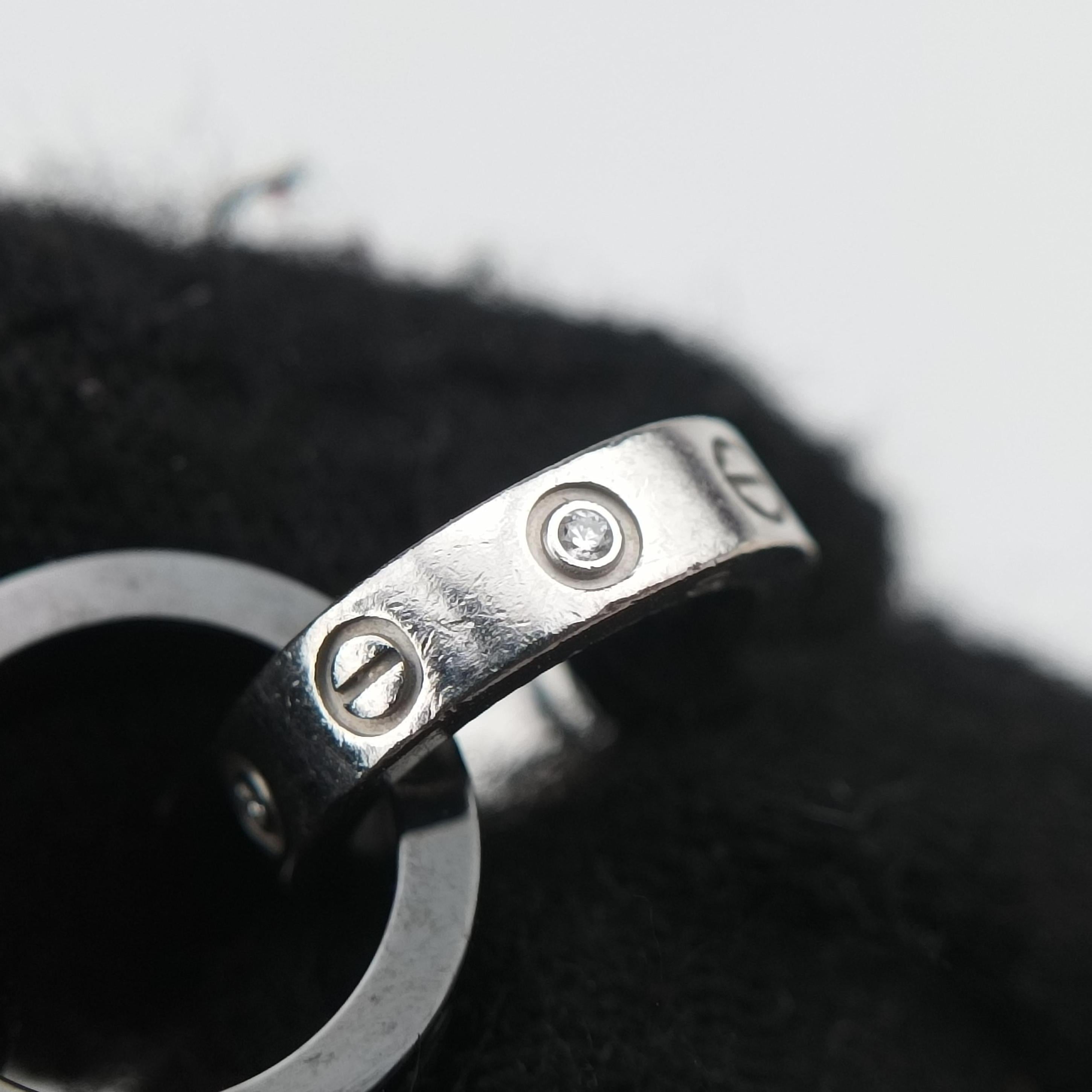 LOVE 2 DIAMONDS BLUE CORD Silver × Black AU750 B6026005 UJ2448ラブコード シルバー × ブラック AU750 B6026005 UJ2448