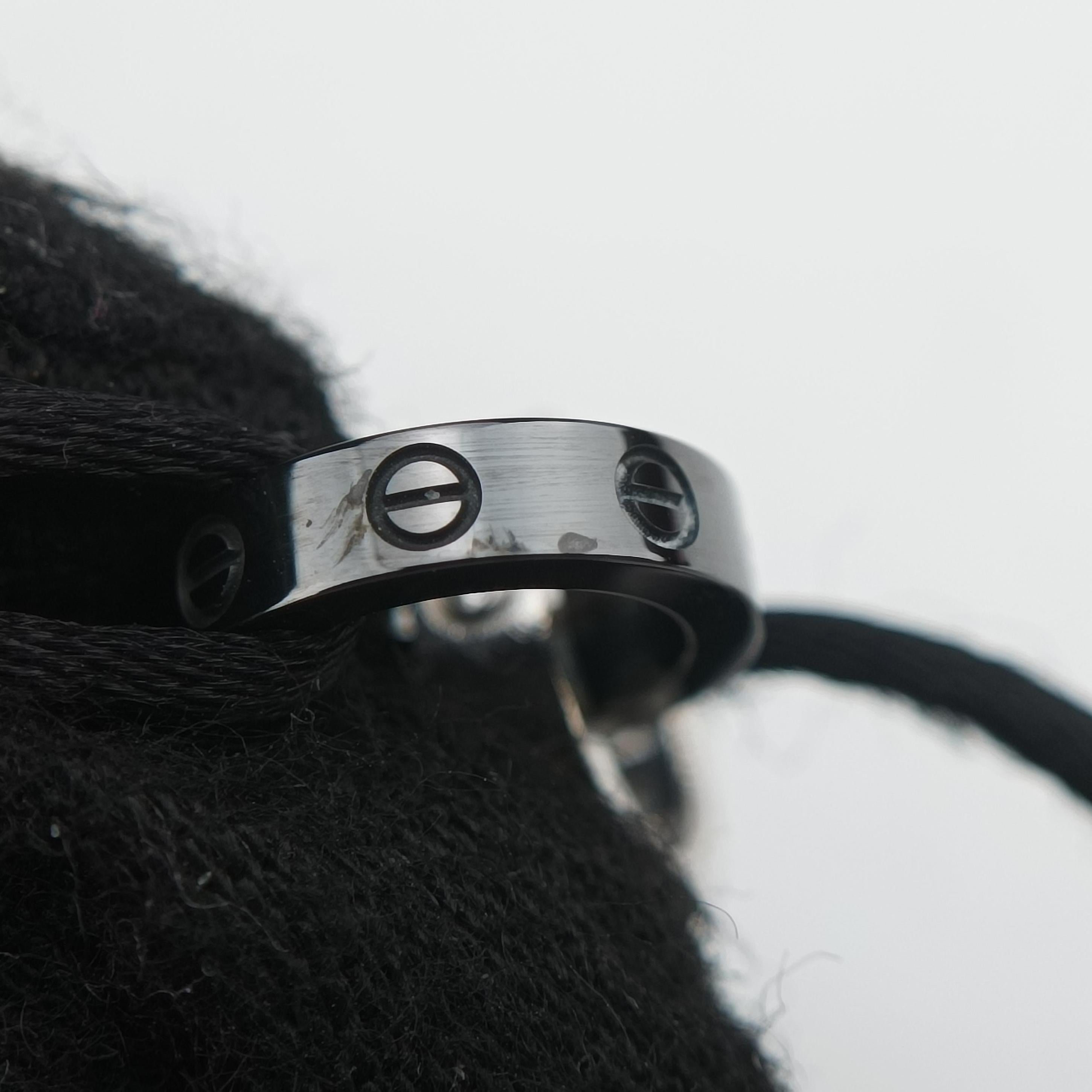 LOVE 2 DIAMONDS BLUE CORD Silver × Black AU750 B6026005 UJ2448ラブコード シルバー × ブラック AU750 B6026005 UJ2448