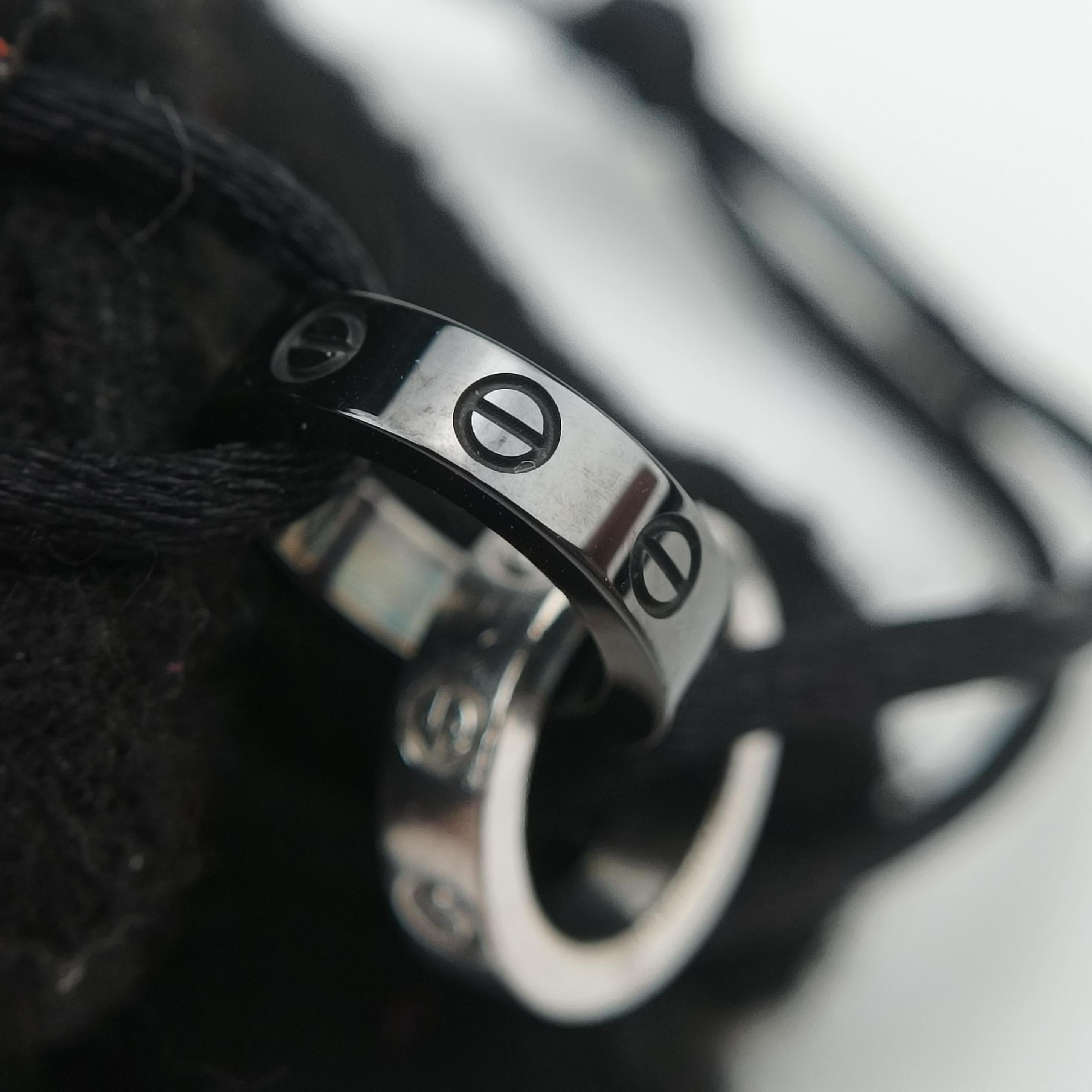 LOVE 2 DIAMONDS BLUE CORD Silver × Black AU750 B6026005 UJ2448ラブコード シルバー × ブラック AU750 B6026005 UJ2448