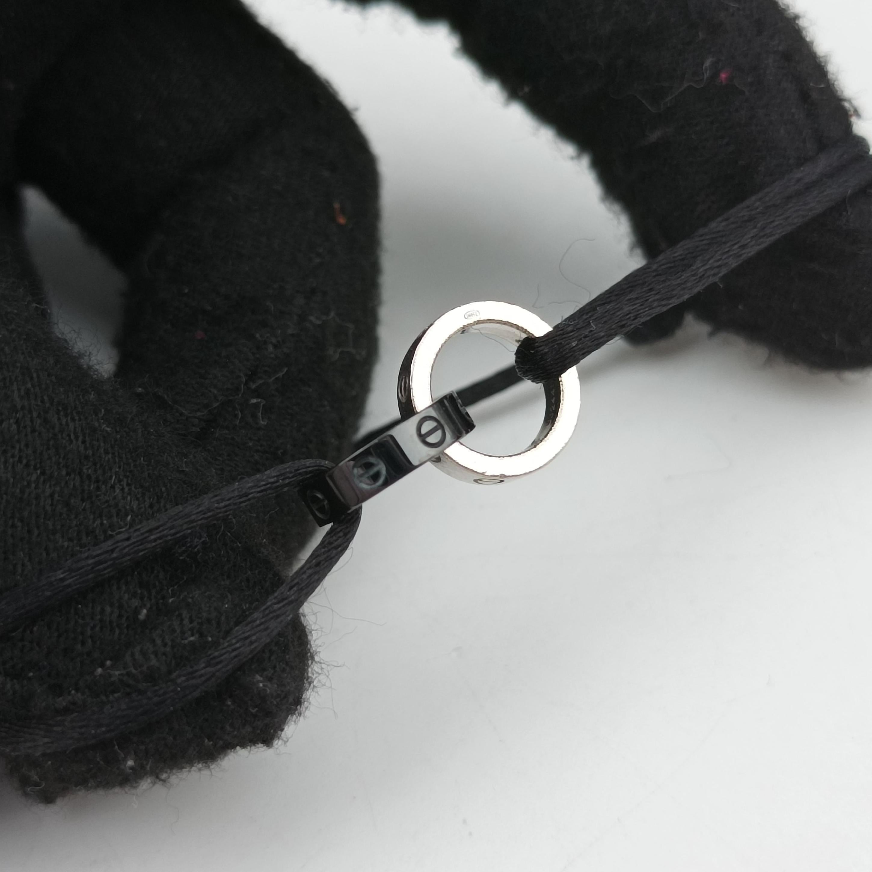 LOVE 2 DIAMONDS BLUE CORD Silver × Black AU750 B6026005 UJ2448ラブコード シルバー × ブラック AU750 B6026005 UJ2448