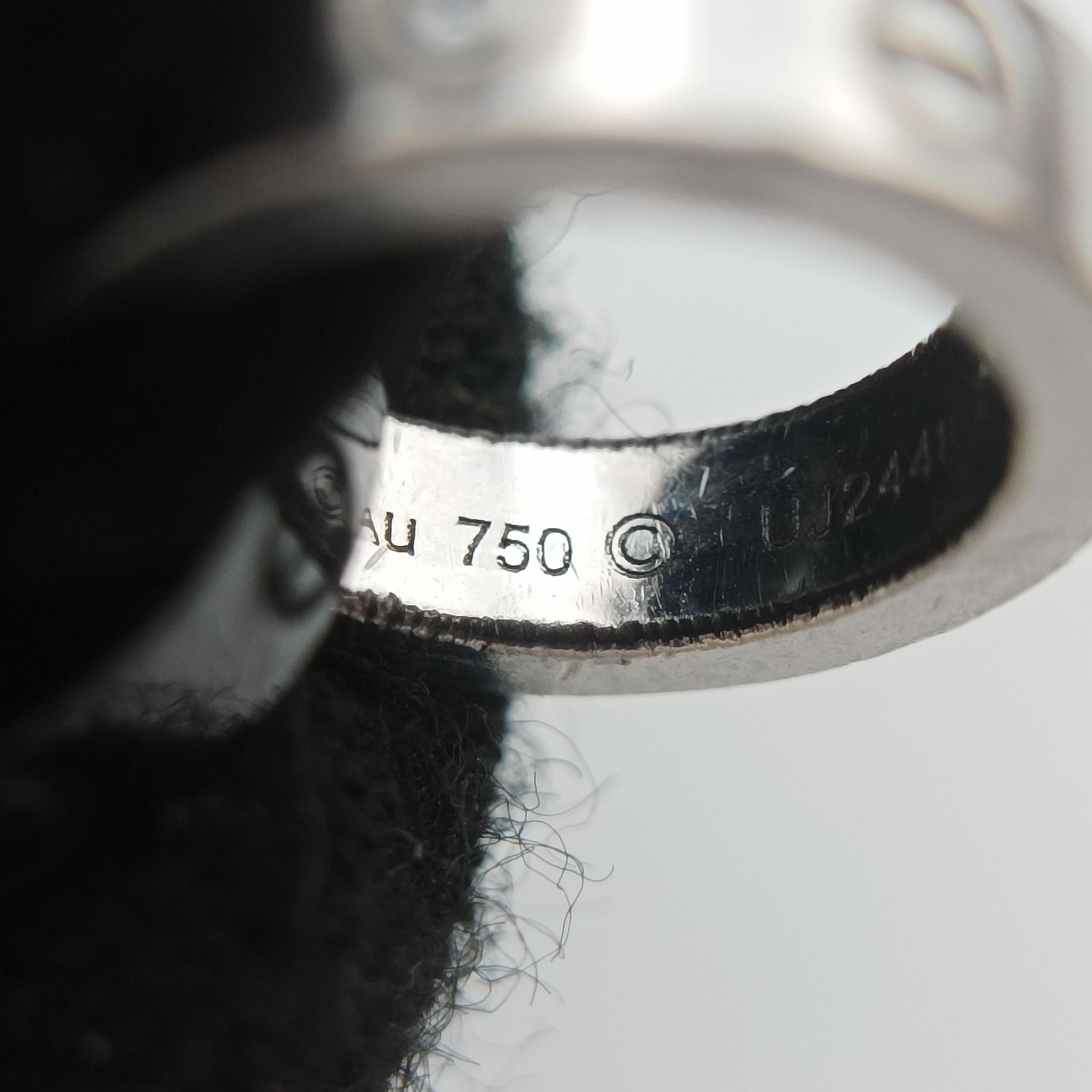 LOVE 2 DIAMONDS BLUE CORD Silver × Black AU750 B6026005 UJ2448ラブコード シルバー × ブラック AU750 B6026005 UJ2448