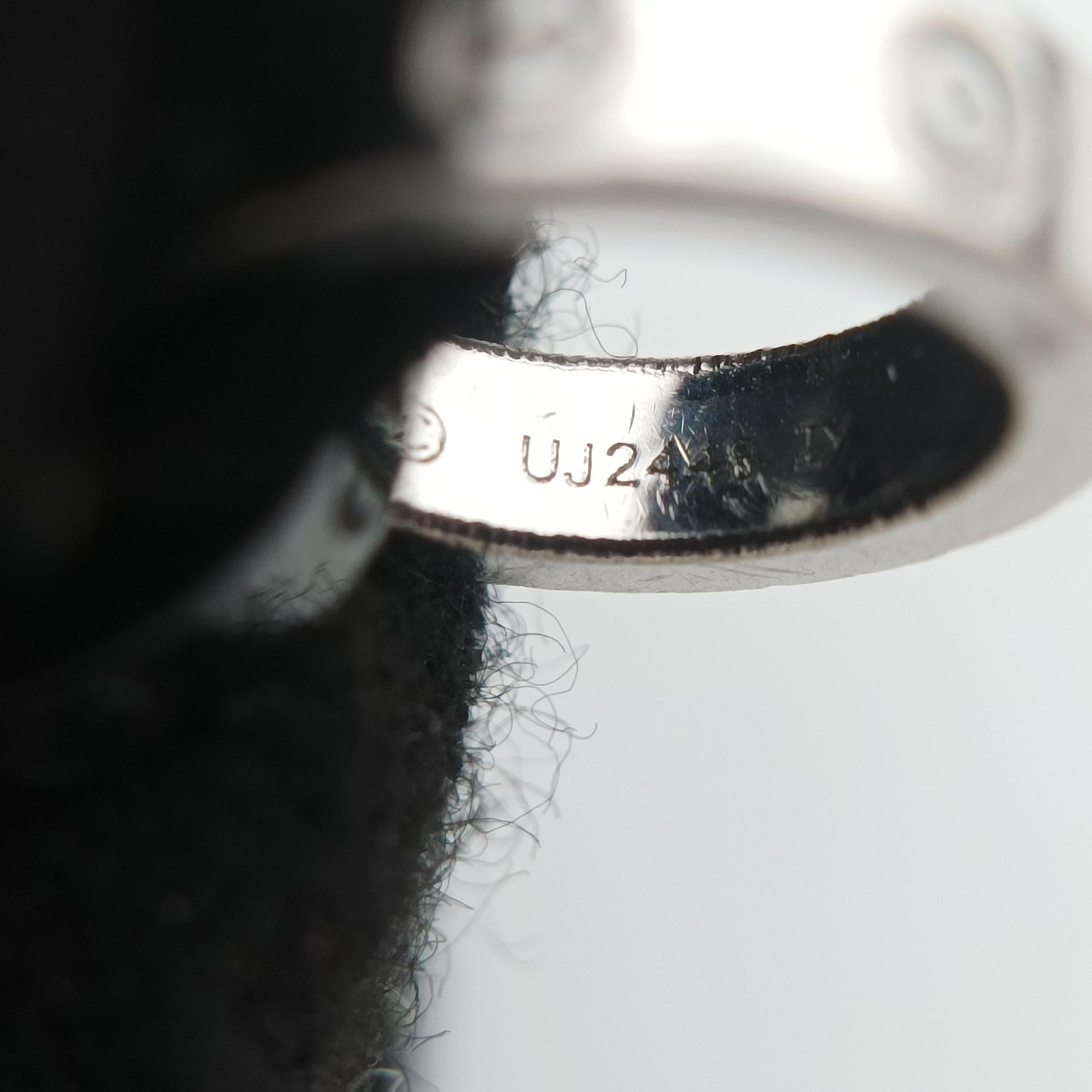 LOVE 2 DIAMONDS BLUE CORD Silver × Black AU750 B6026005 UJ2448ラブコード シルバー × ブラック AU750 B6026005 UJ2448