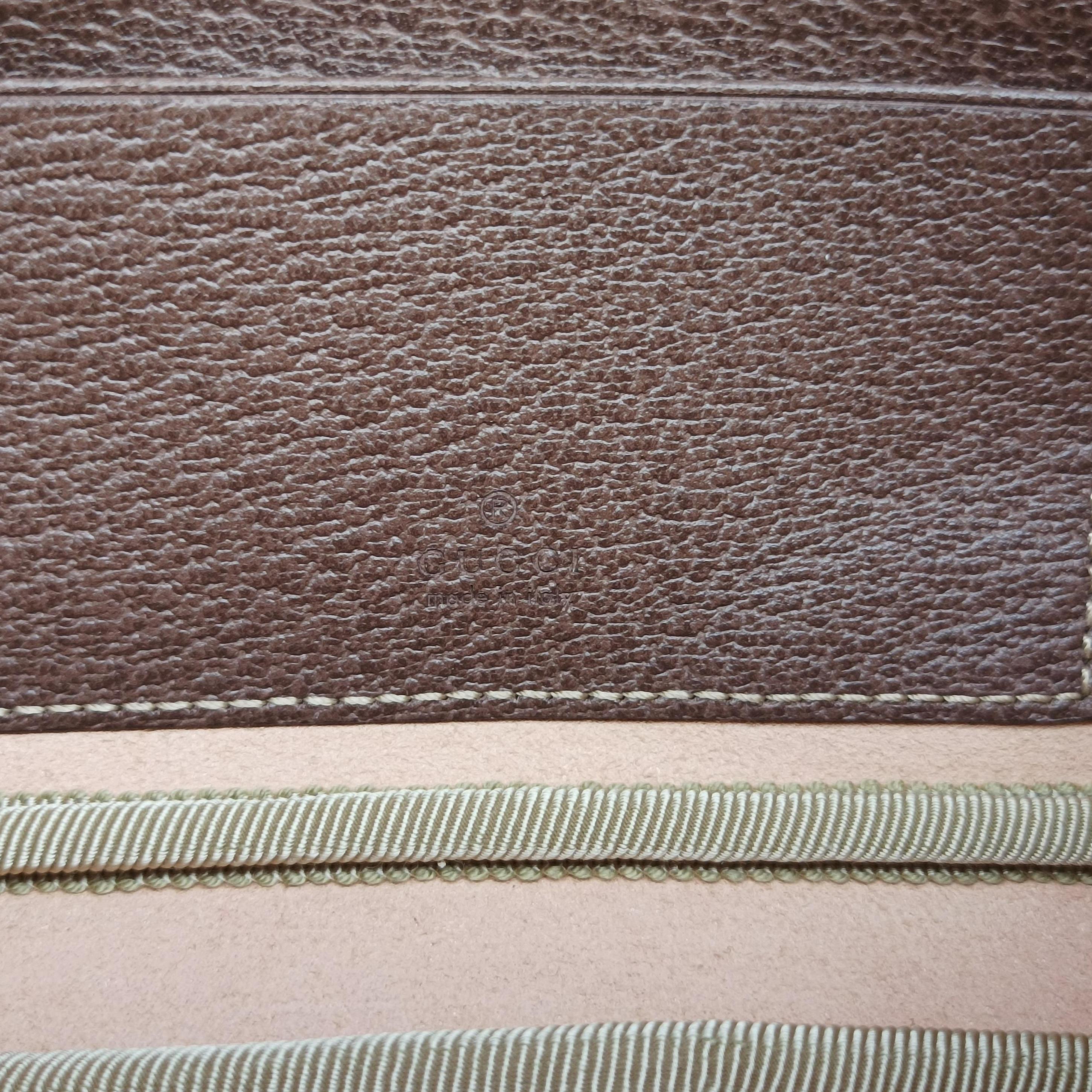 Ophidia Brown×green×red PVC coated canvas×leather 519308 オフィディア ブラウン×グリーン×レッド PVCコーティングキャンバス×レザー 519308