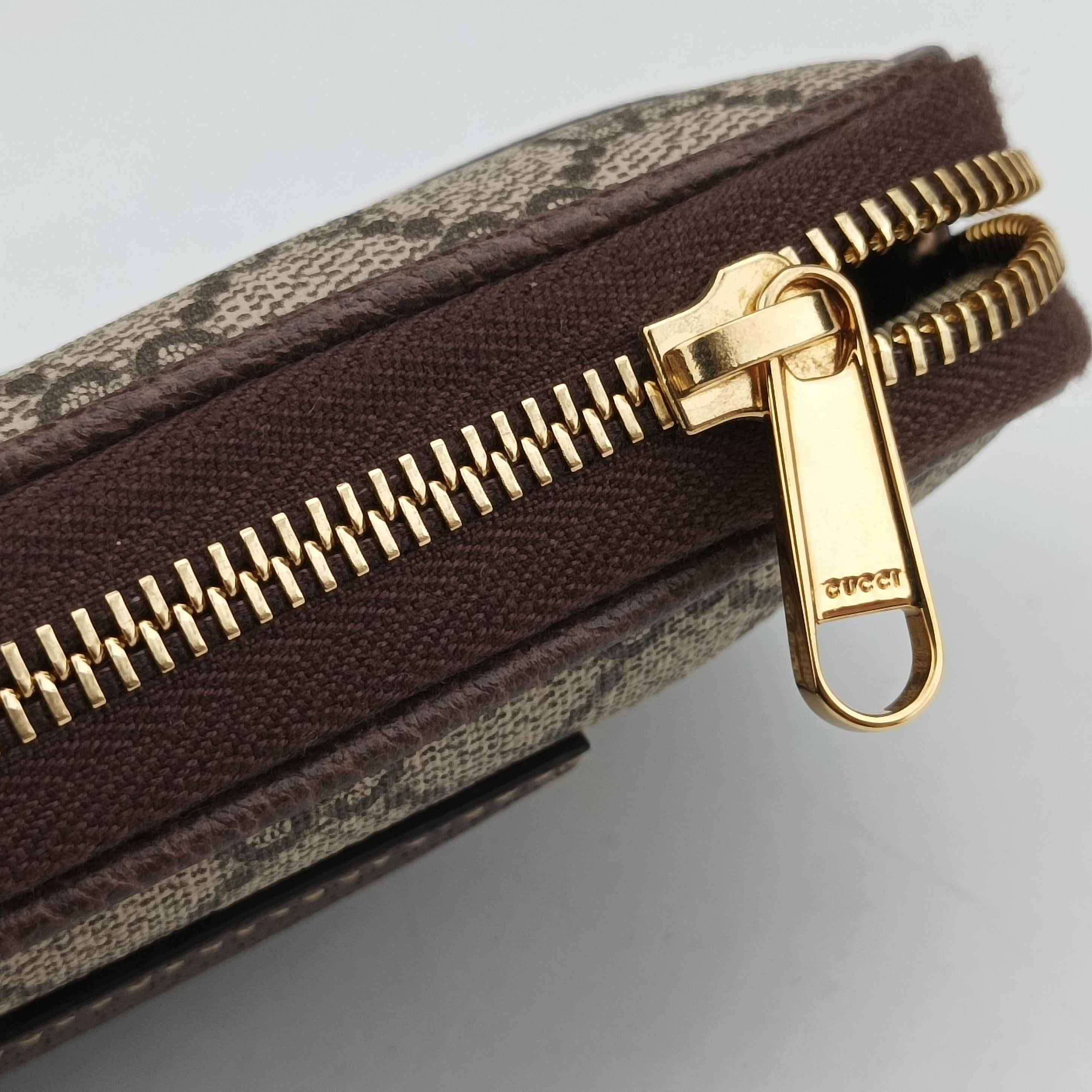 Ophidia Brown×green×red PVC coated canvas×leather 519308 オフィディア ブラウン×グリーン×レッド PVCコーティングキャンバス×レザー 519308