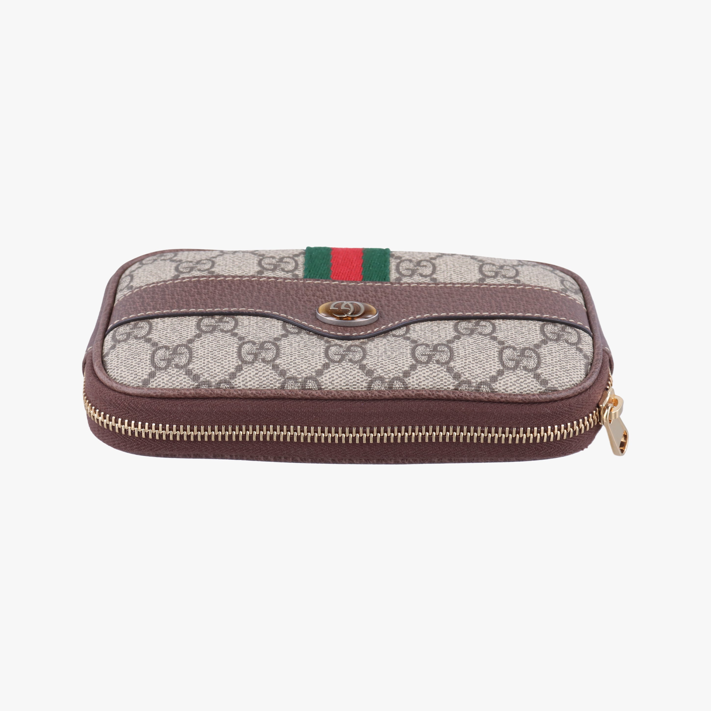 Ophidia Brown×green×red PVC coated canvas×leather 519308 オフィディア ブラウン×グリーン×レッド PVCコーティングキャンバス×レザー 519308