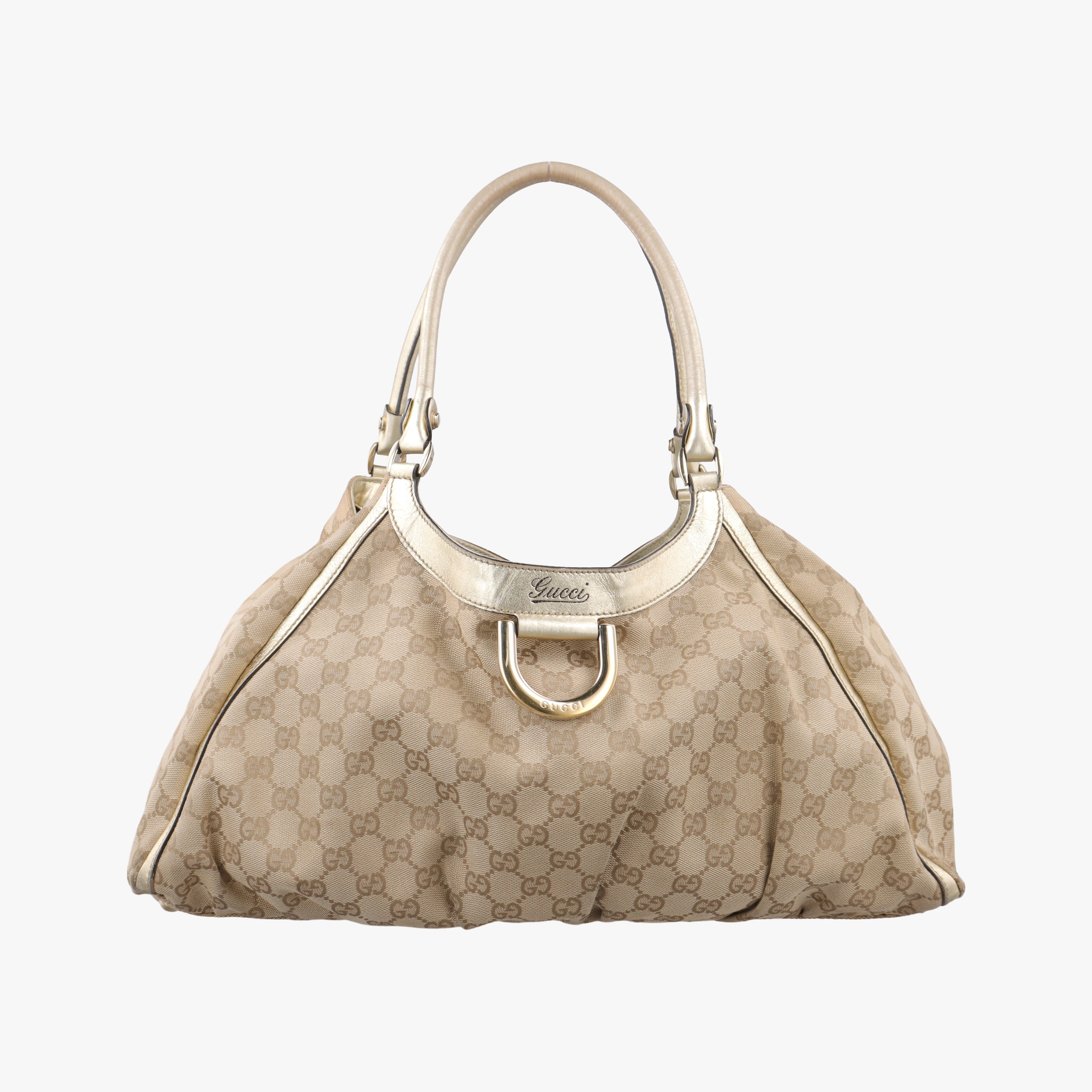 Abbey D-ring Hobo Beige canvas 189835 E2139784アビー Dリング ホーボー ベージュ キャンバス 189835 E2139784