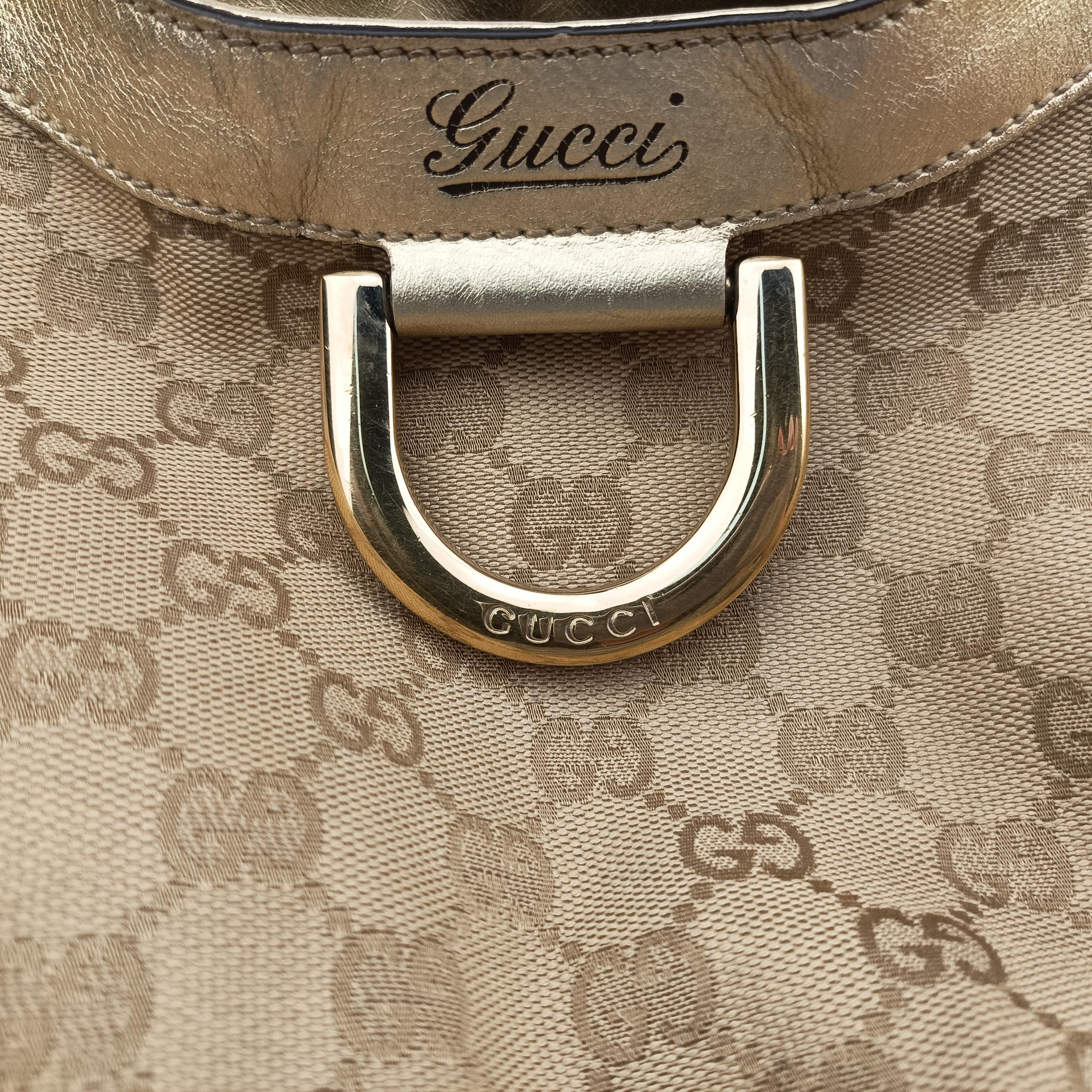 Abbey D-ring Hobo Beige canvas 189835 E2139784アビー Dリング ホーボー ベージュ キャンバス 189835 E2139784