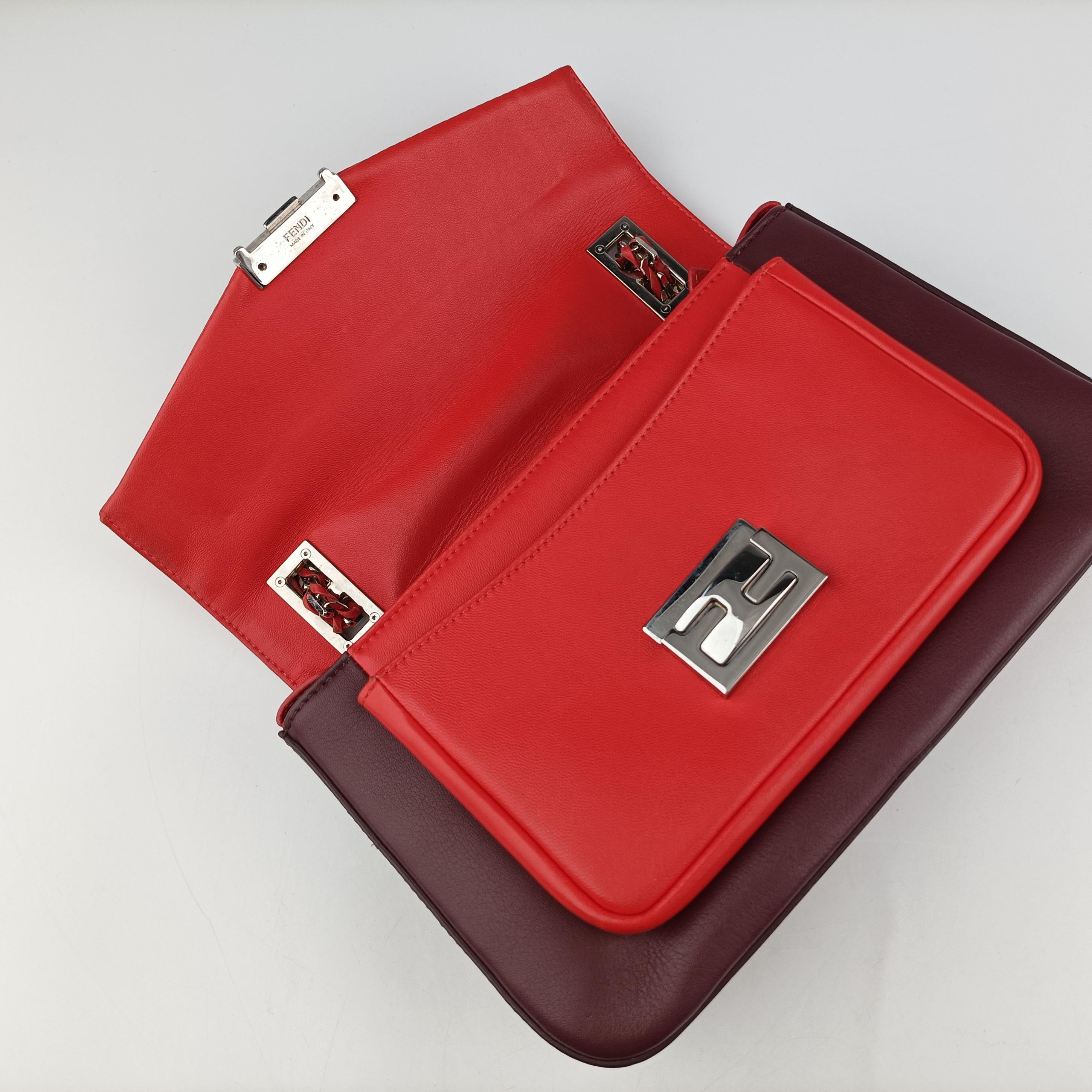 Be Baguette Red×Burgundy Leather 8BR677 8BR677-W2E-149-2566ビー バゲット レッド ×ワインレッド レザー 8BR677 8BR677-W2E-149-2566