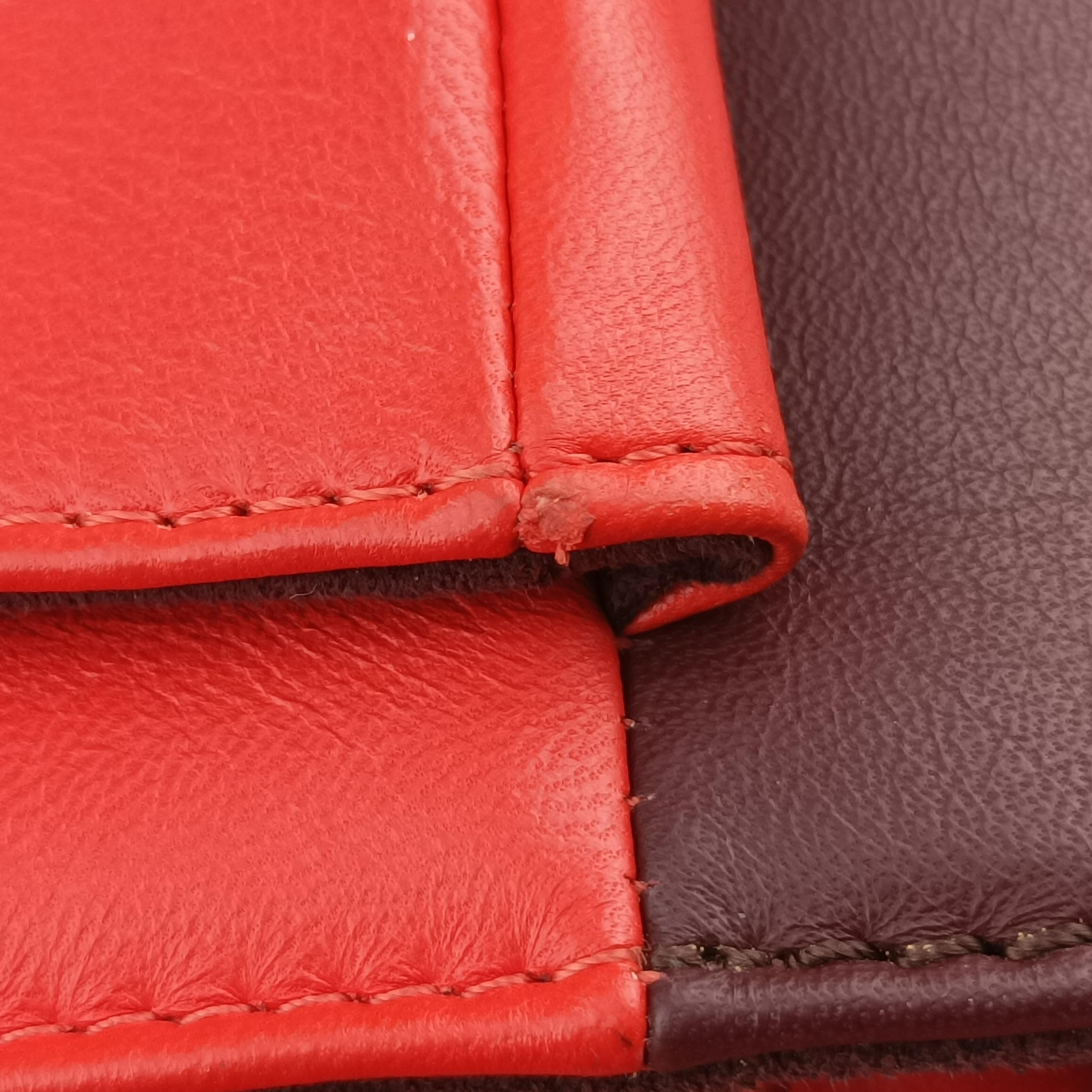 Be Baguette Red×Burgundy Leather 8BR677 8BR677-W2E-149-2566ビー バゲット レッド ×ワインレッド レザー 8BR677 8BR677-W2E-149-2566