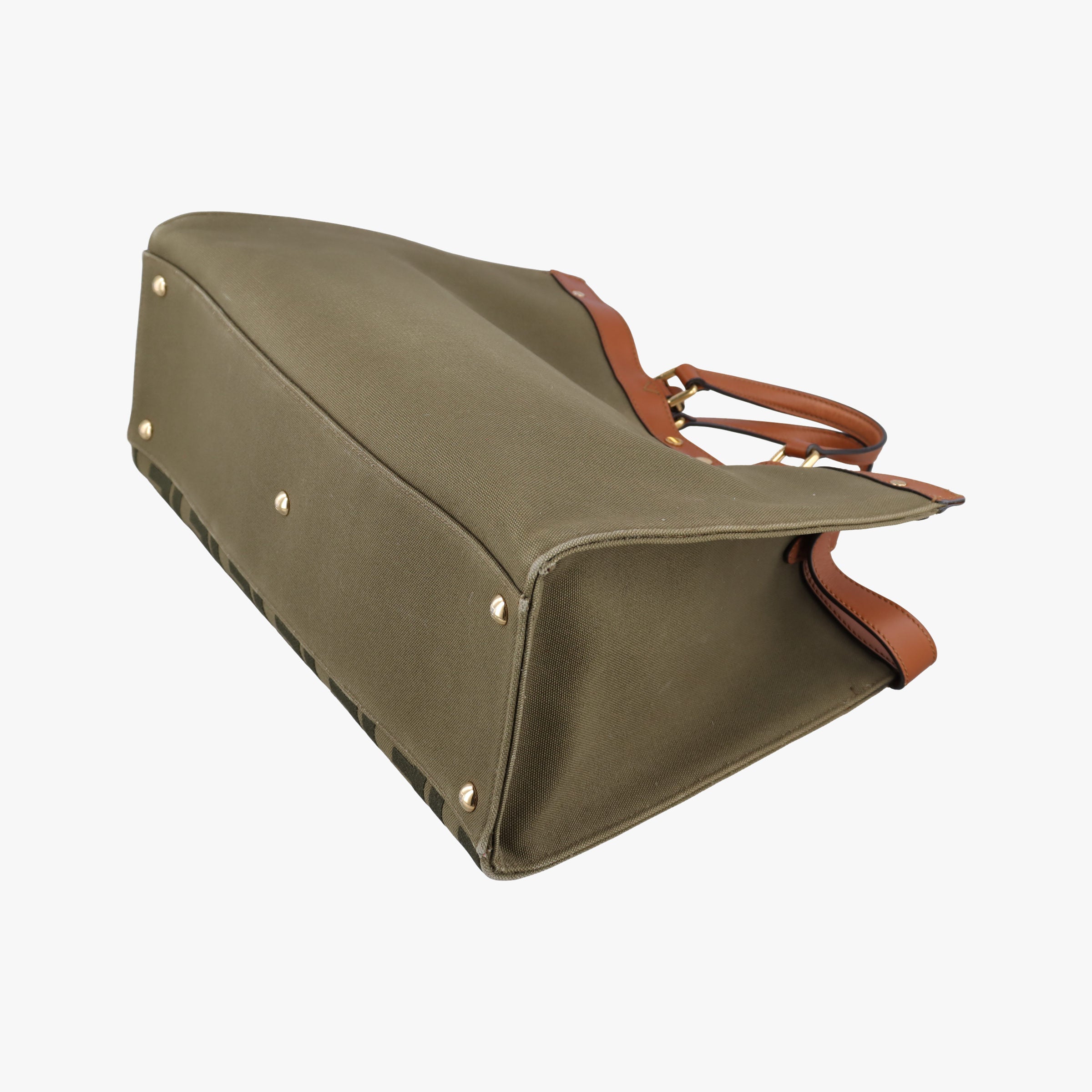 Peekaboo Green×beige canvas×leather 8BH374 8BH374-A9P6-208-12085ピーカブー グリーン×ベージュ キャンバス×レザー 8BH374 8BH374-A9P6-208-12085