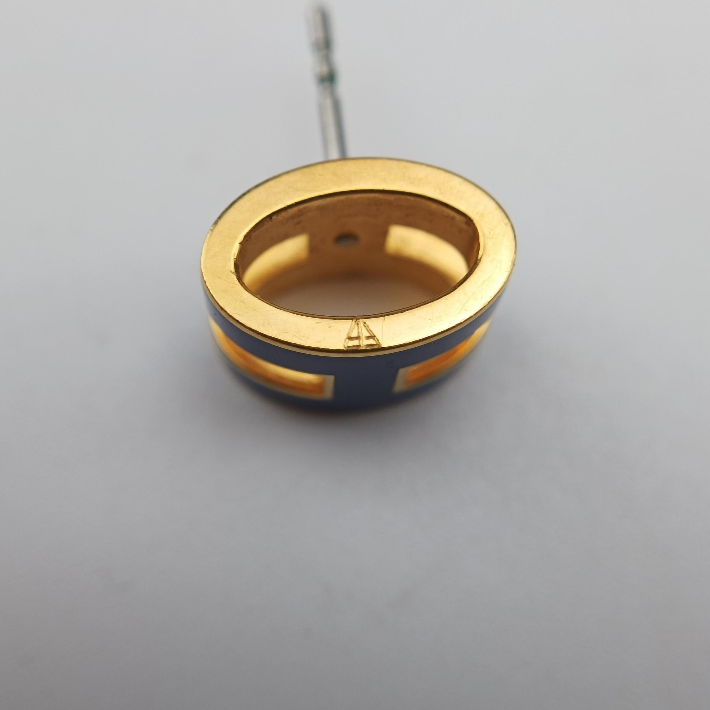 Pop H Earrings Golden×Blue GP ポップエイチ イヤリング ゴールド×ブルー GP