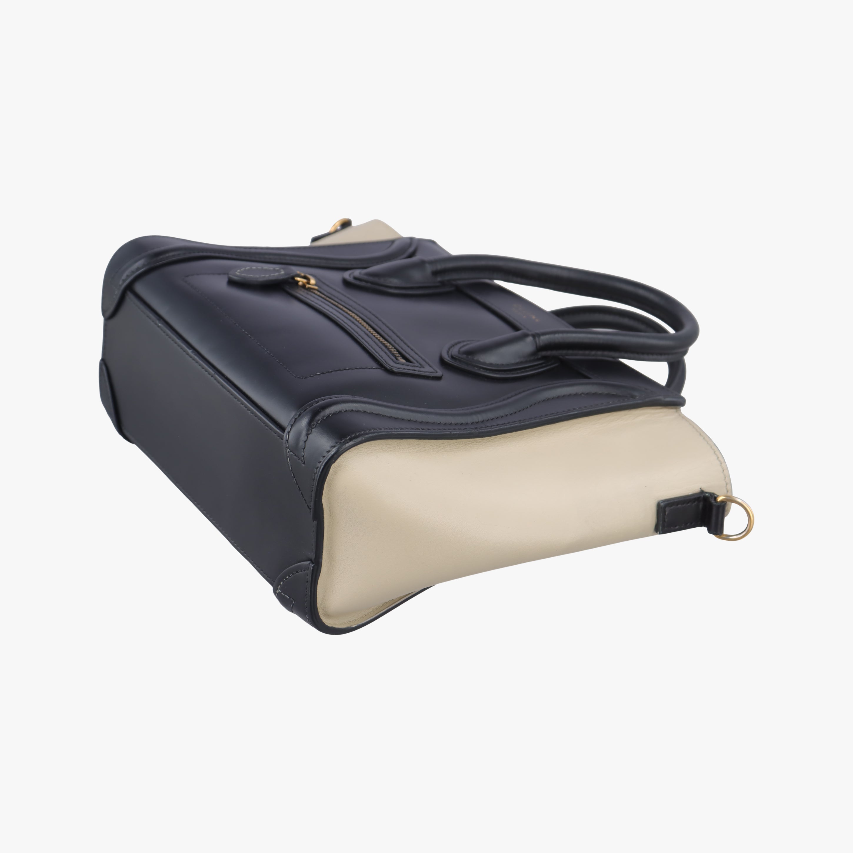 luggage nano shopper Black×beige leather F-CU-1176ラゲージナノショッパー ブラック×ベージュ レザー F-CU-1176