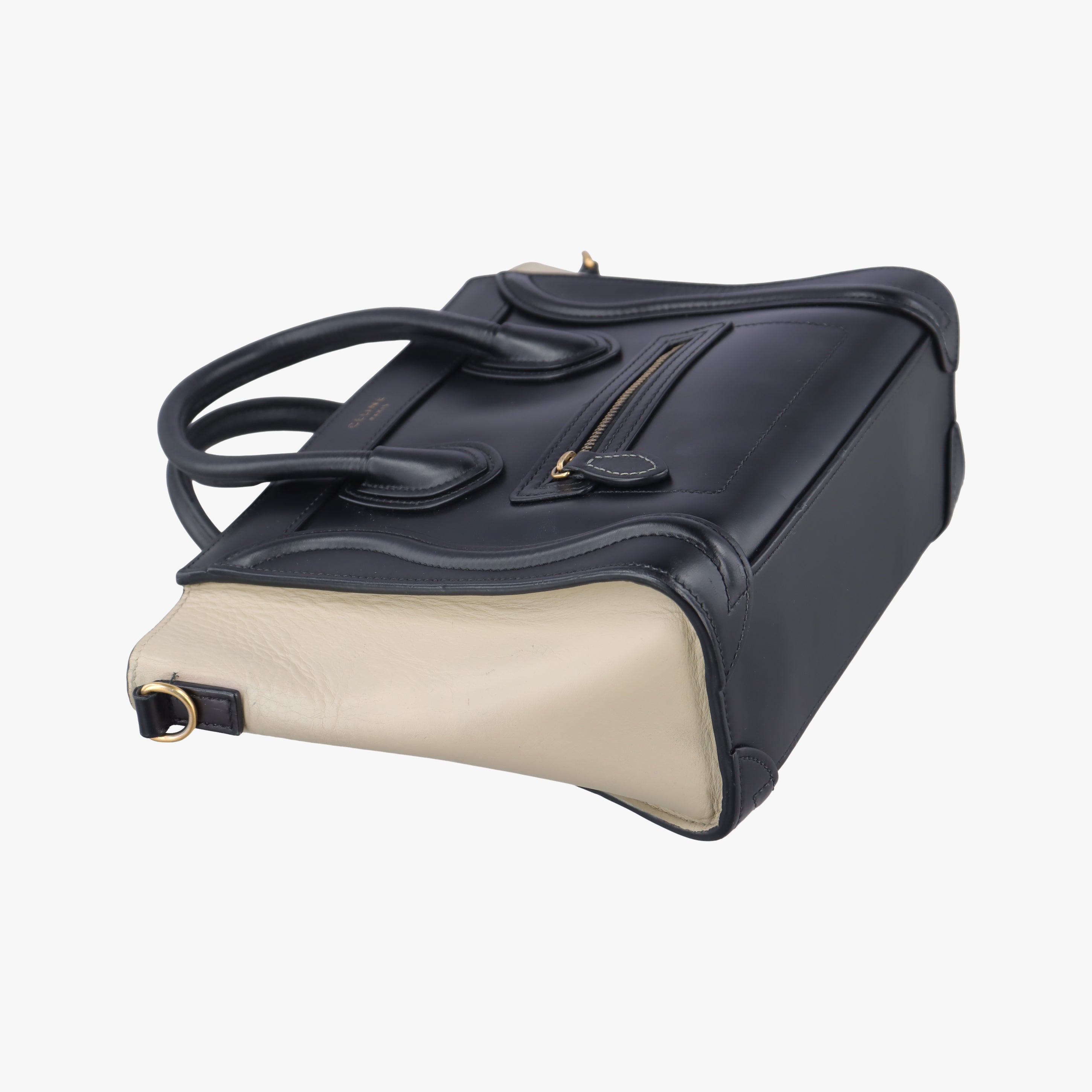 luggage nano shopper Black×beige leather F-CU-1176ラゲージナノショッパー ブラック×ベージュ レザー F-CU-1176