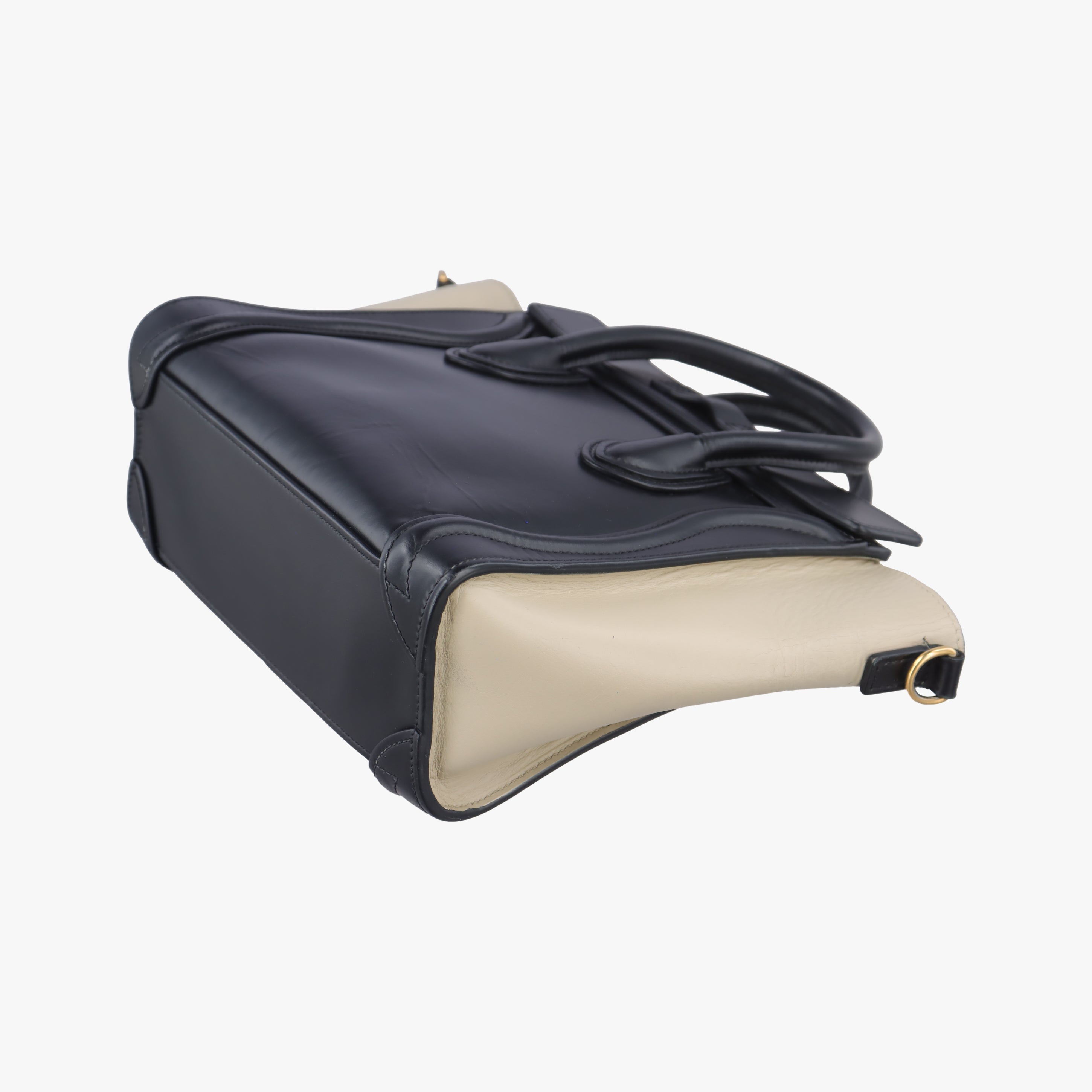 luggage nano shopper Black×beige leather F-CU-1176ラゲージナノショッパー ブラック×ベージュ レザー F-CU-1176