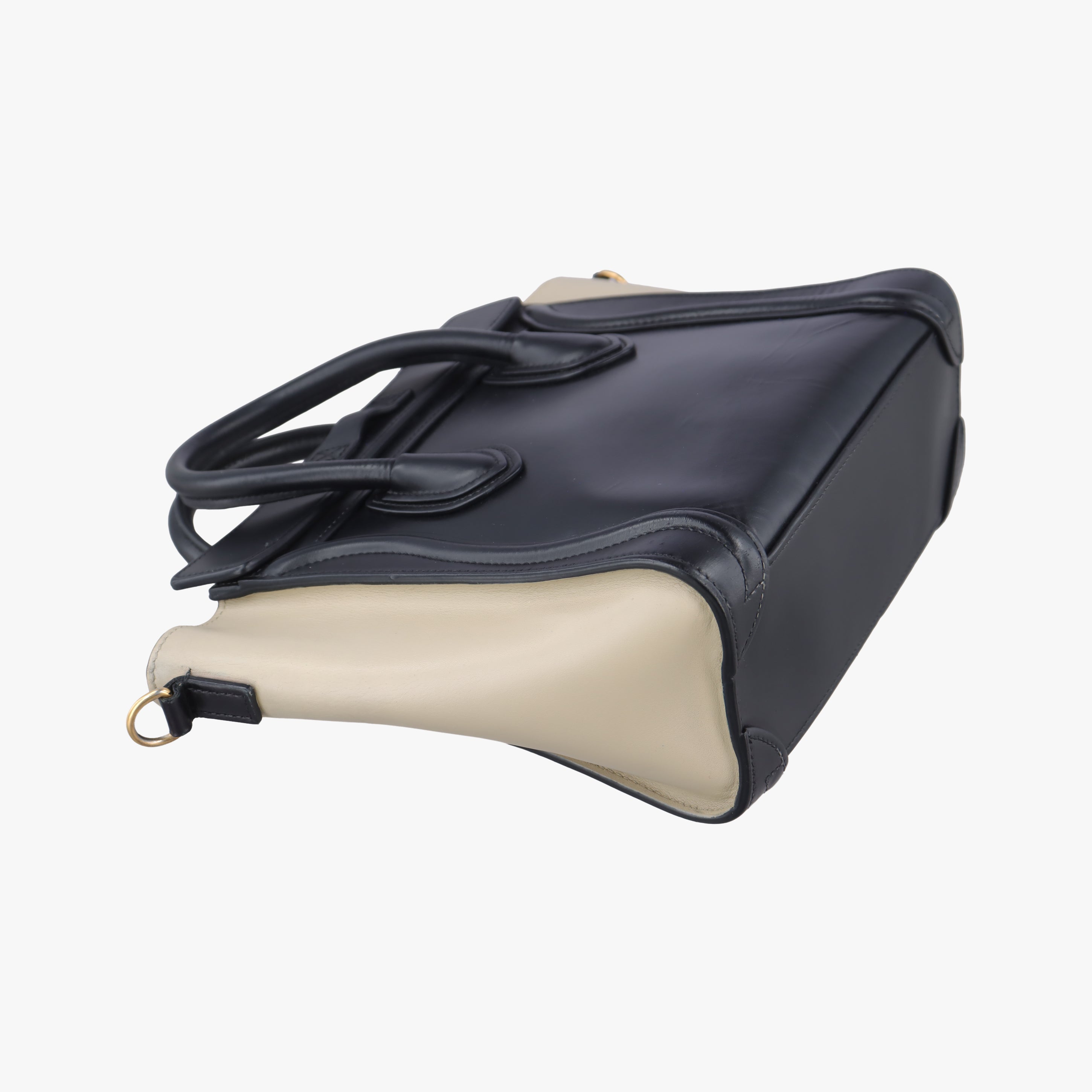 luggage nano shopper Black×beige leather F-CU-1176ラゲージナノショッパー ブラック×ベージュ レザー F-CU-1176