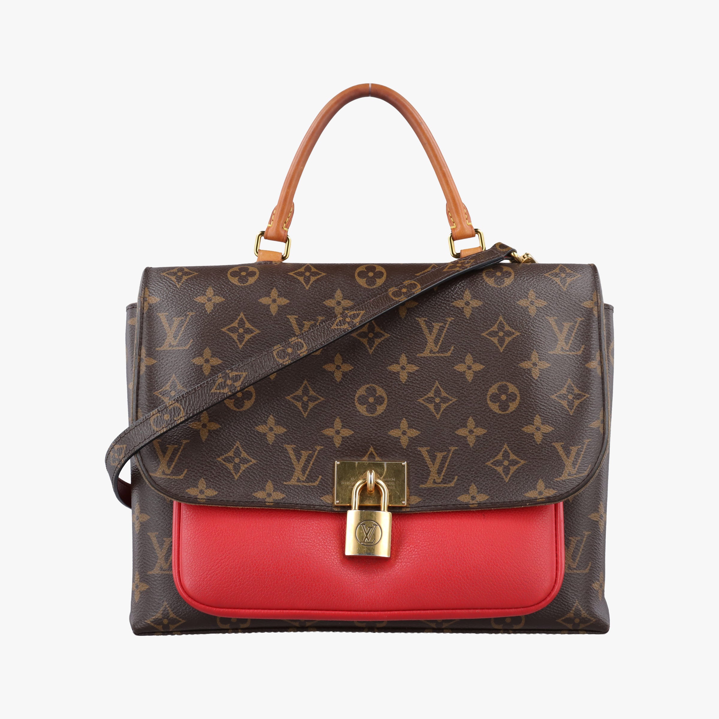 MARIGNAN Brown×COQUELICOT Monogram Canvas×calf leather M44286 FL0189マリニャン モノグラム/ブラウン×コクリコ モノグラムキャンバス×カーフレザー M44286 FL0189