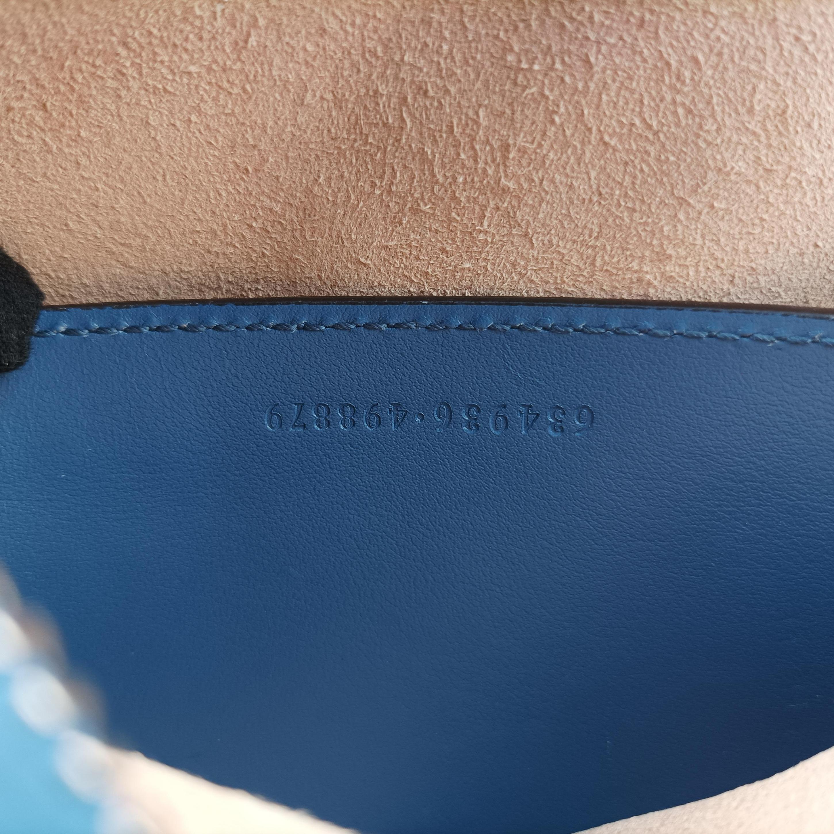 GG Marmont Blue Leather 634936 B037938456GGマーモント ブルー レザー 634936 B037938456